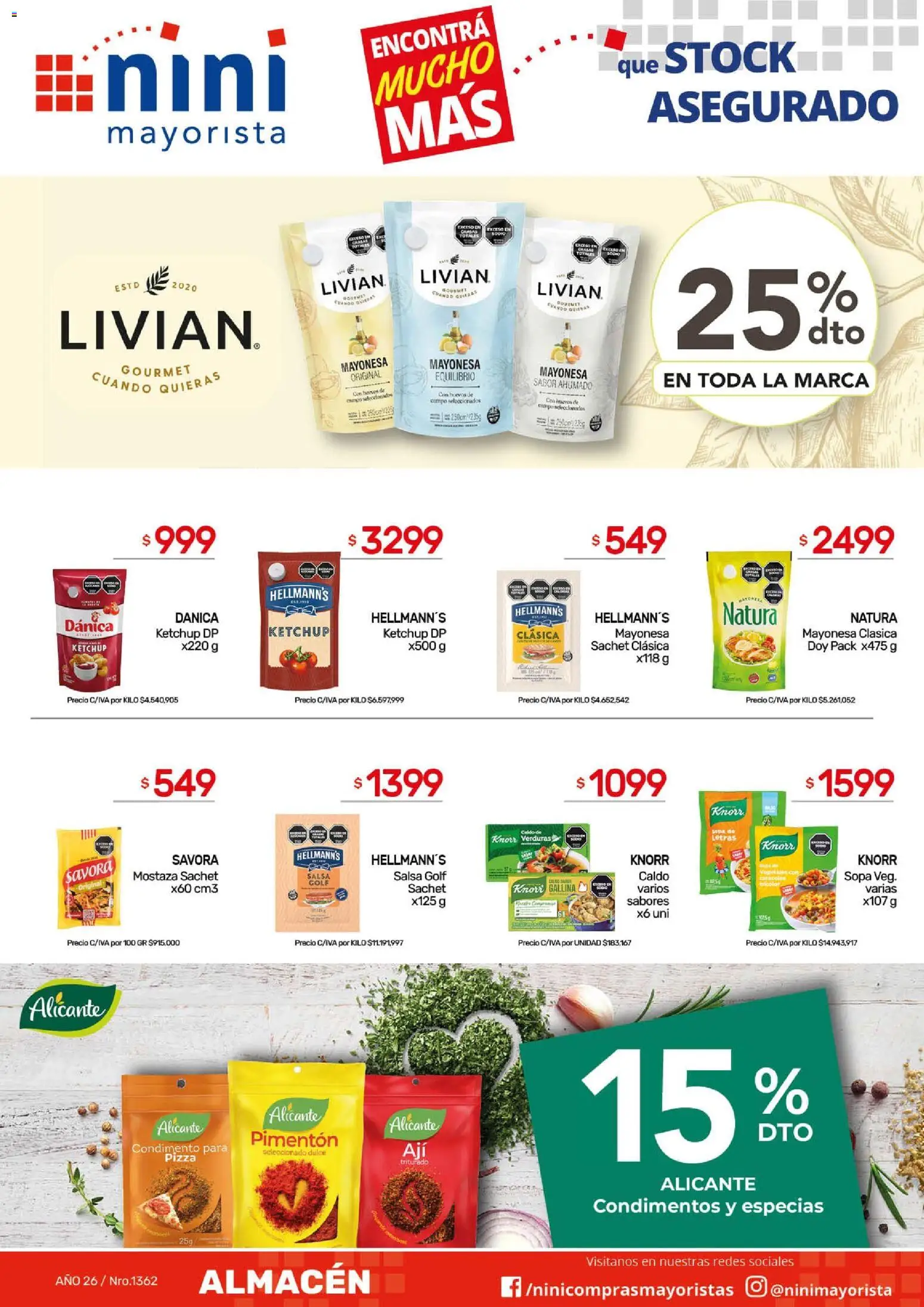 NINI Mayorista ofertas │ válido desde el 01.06.2026 | Página: 22 | Productos: Ketchup, Mostaza, Pimentón, Salsa Golf