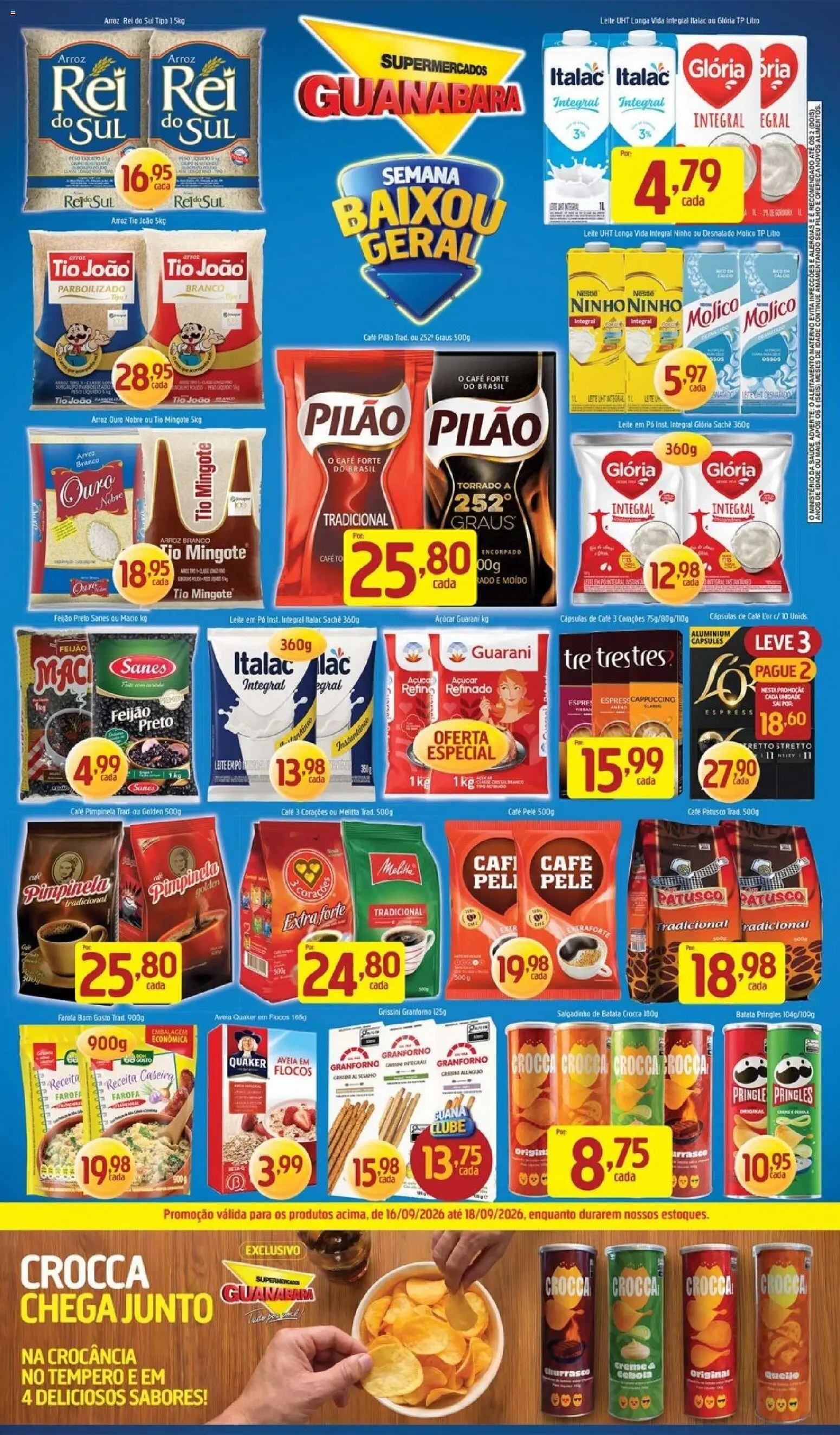 Supermercados Guanabara Folheto - válido de 16/09/2026 | Página: 2 | Produtos: Pó, Cappuccino, Açúcar, Batata