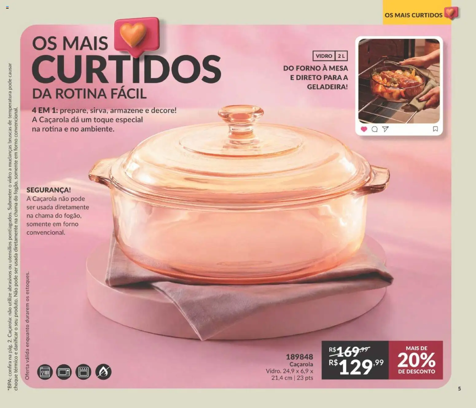 Avon Folheto - válido de 19/07/2026 | Página: 9 | Produtos: Forno, Geladeira, Caçarola, Mesa