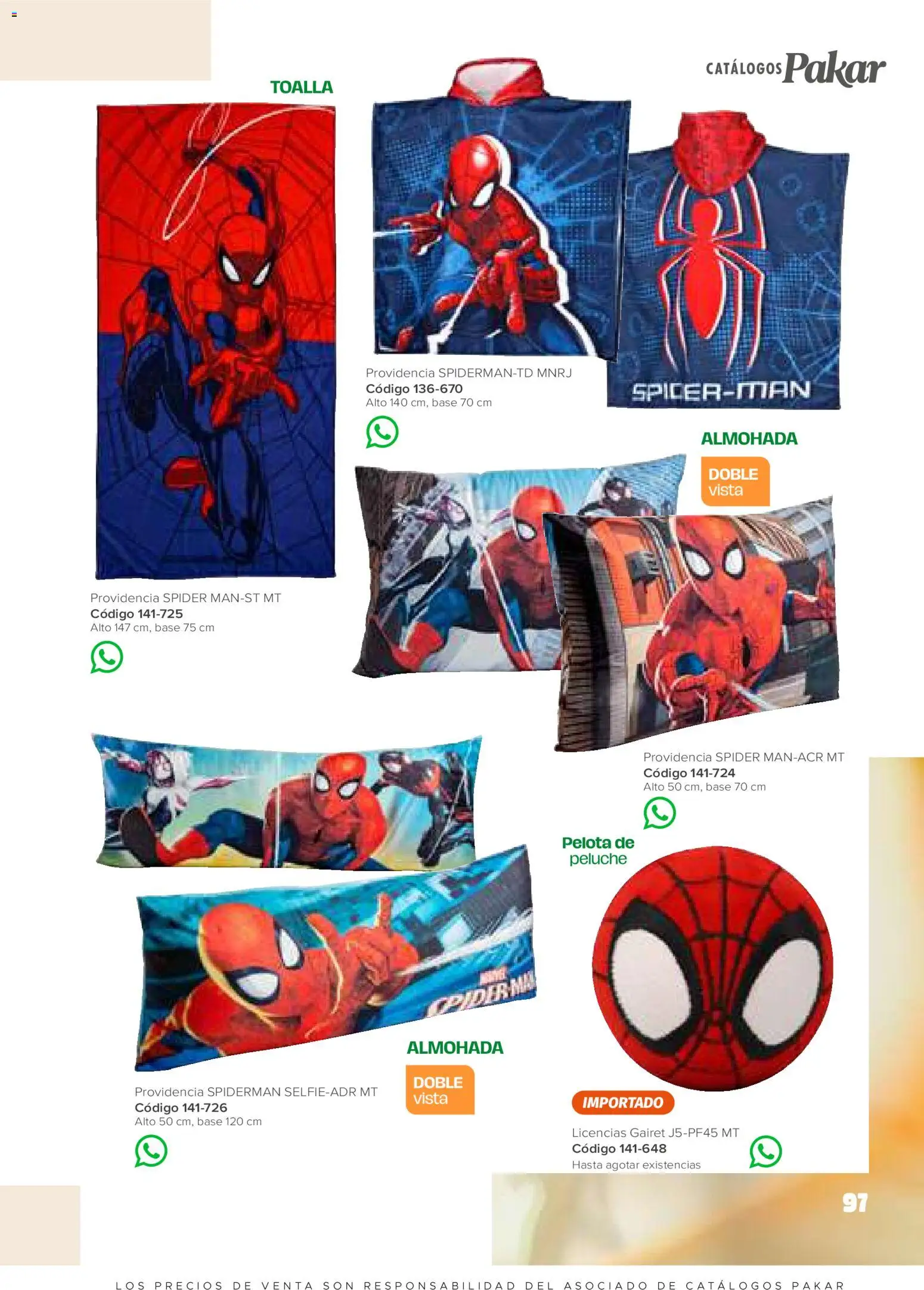 Nuevas ofertas de SC Pakar válidas en toda la República Mexicana desde el 30.01.2026. ¡Encuentra las mejores ofertas en SC Pakar catálogo Niño! | Página: 97 | Productos: Pelota, Toalla, Almohada