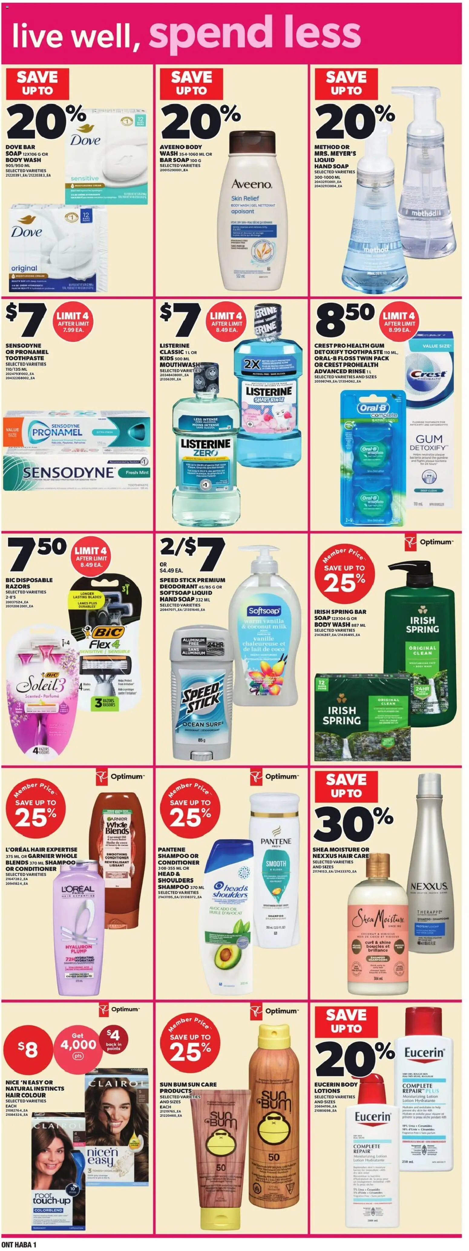 Zehrs flyer valid from Jul 16, 2026 | Page: 9 | Products: Water, Avocado oil, Deodorant, Mouthwash
