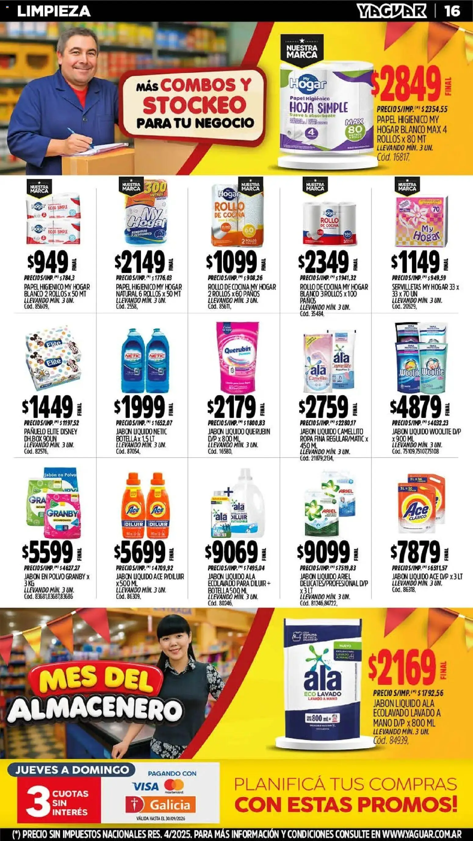 Yaguar - Oferta Semanal Trelew │ válido desde el 21/09/2026 | Página: 16 | Productos: Botella, Polvo, Jabón líquido, Ropa