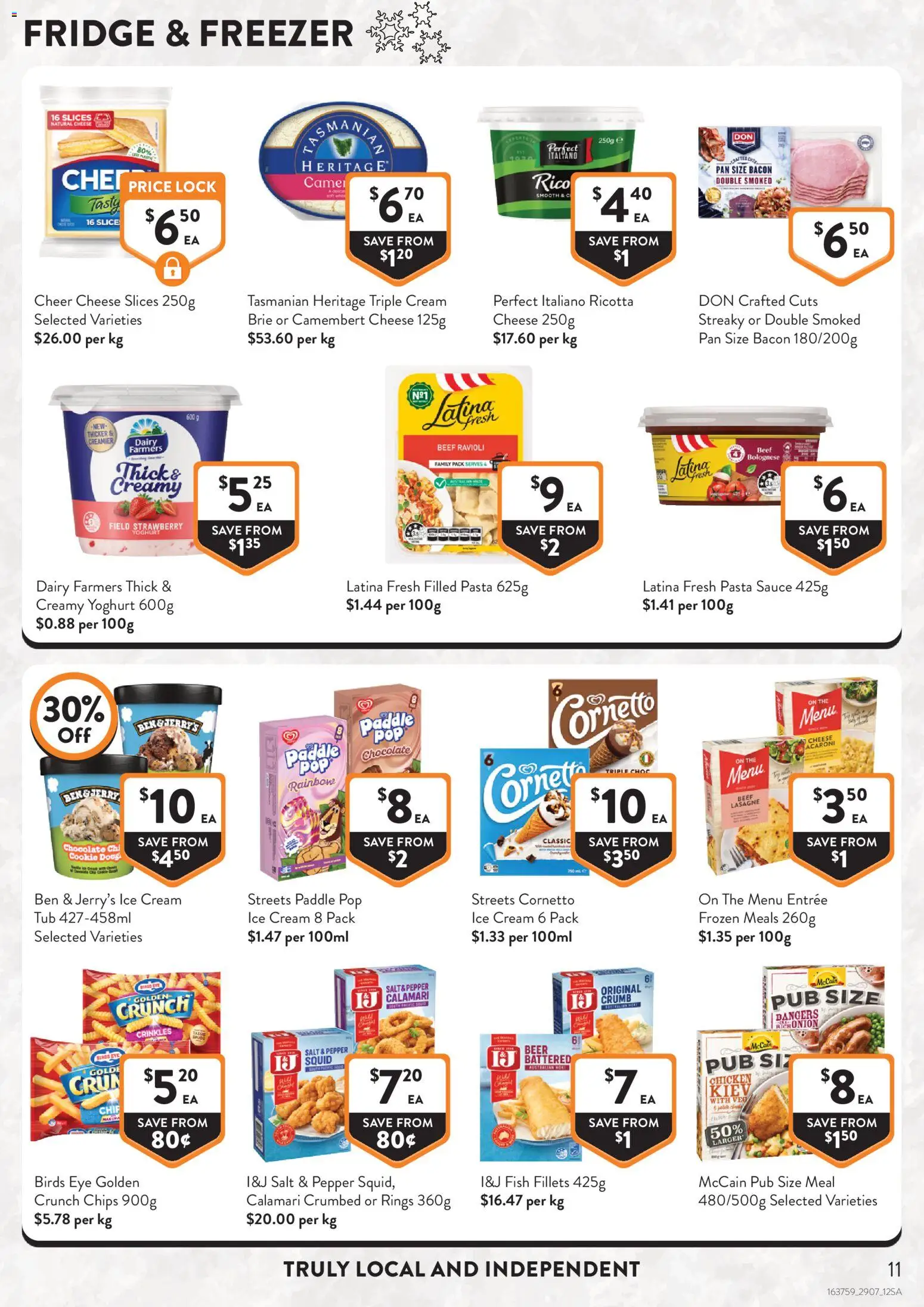 Foodworks catalogue - valid from 29/07/2026 | Page: 11 | Products: Bacon, Yoghurt, Pasta, Salt
