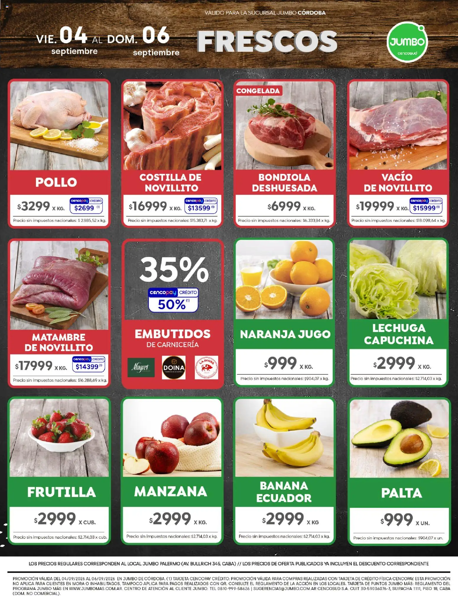 Jumbo - Córdoba | Jumbo al 100 │ válido desde el 04/09/2026 | Página: 6 | Productos: Frutilla, Manzana, Palta, Jugo