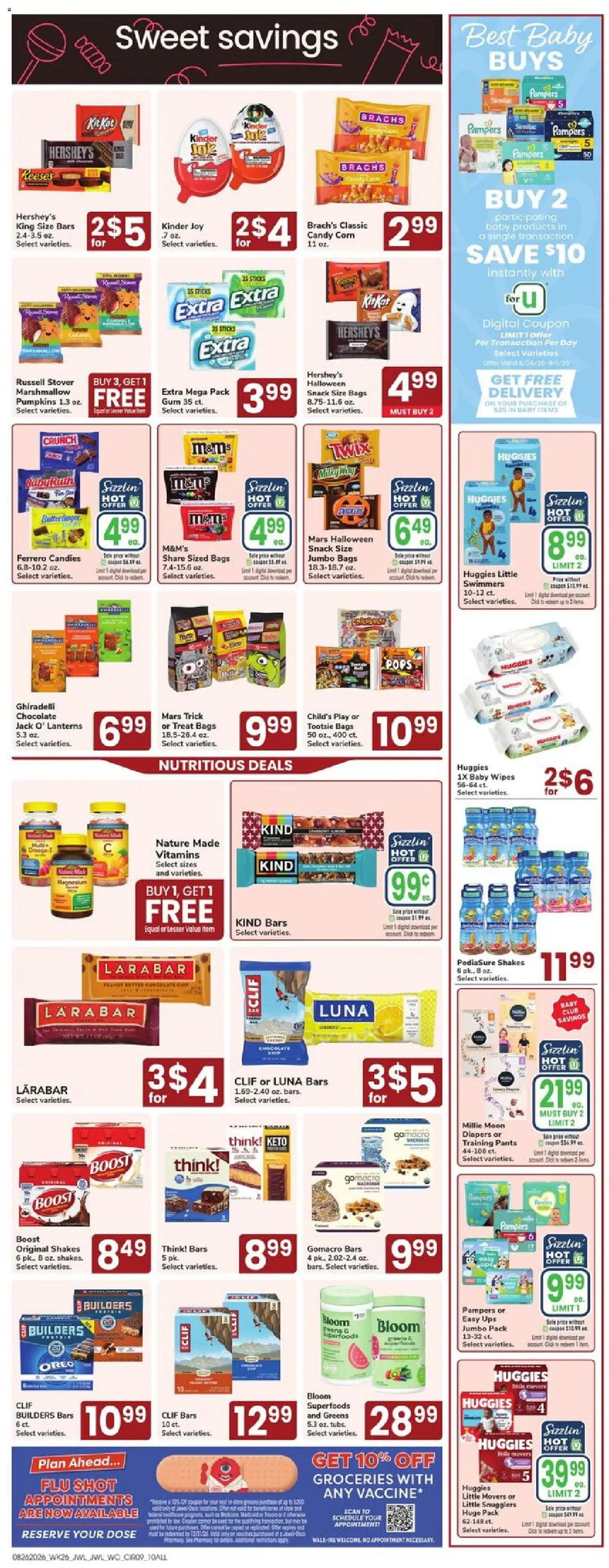 Jewel Osco Weekly Ad - valid from 08/26/2026 | Page: 9 | Products: Corn, Chocolate, Candies, UPS