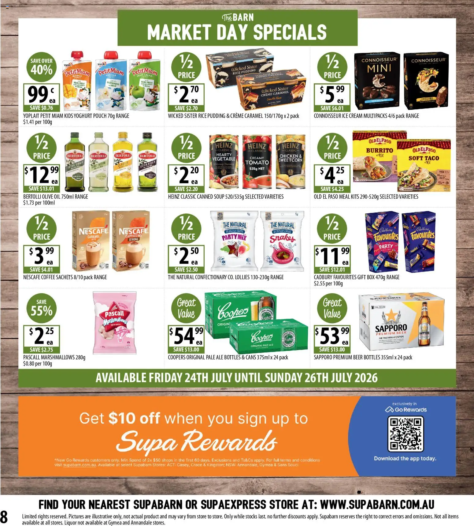 Supabarn catalogue - valid from 22/07/2026 | Page: 8 | Products: Chicken, Rice, Cream, Ice cream