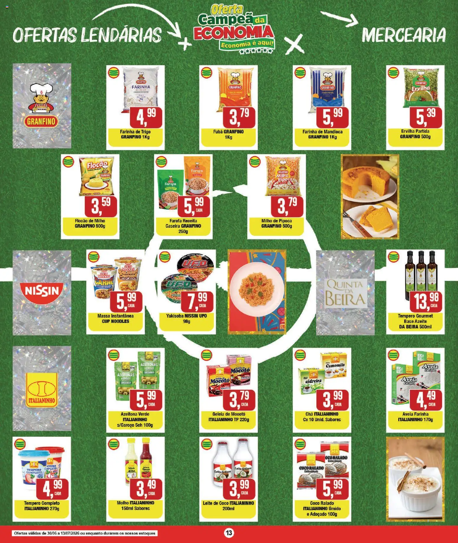 RedEconomia Folheto - válido de 13/07/2026 | Página: 13 | Produtos: Coco, Mandioca, Base, Carne