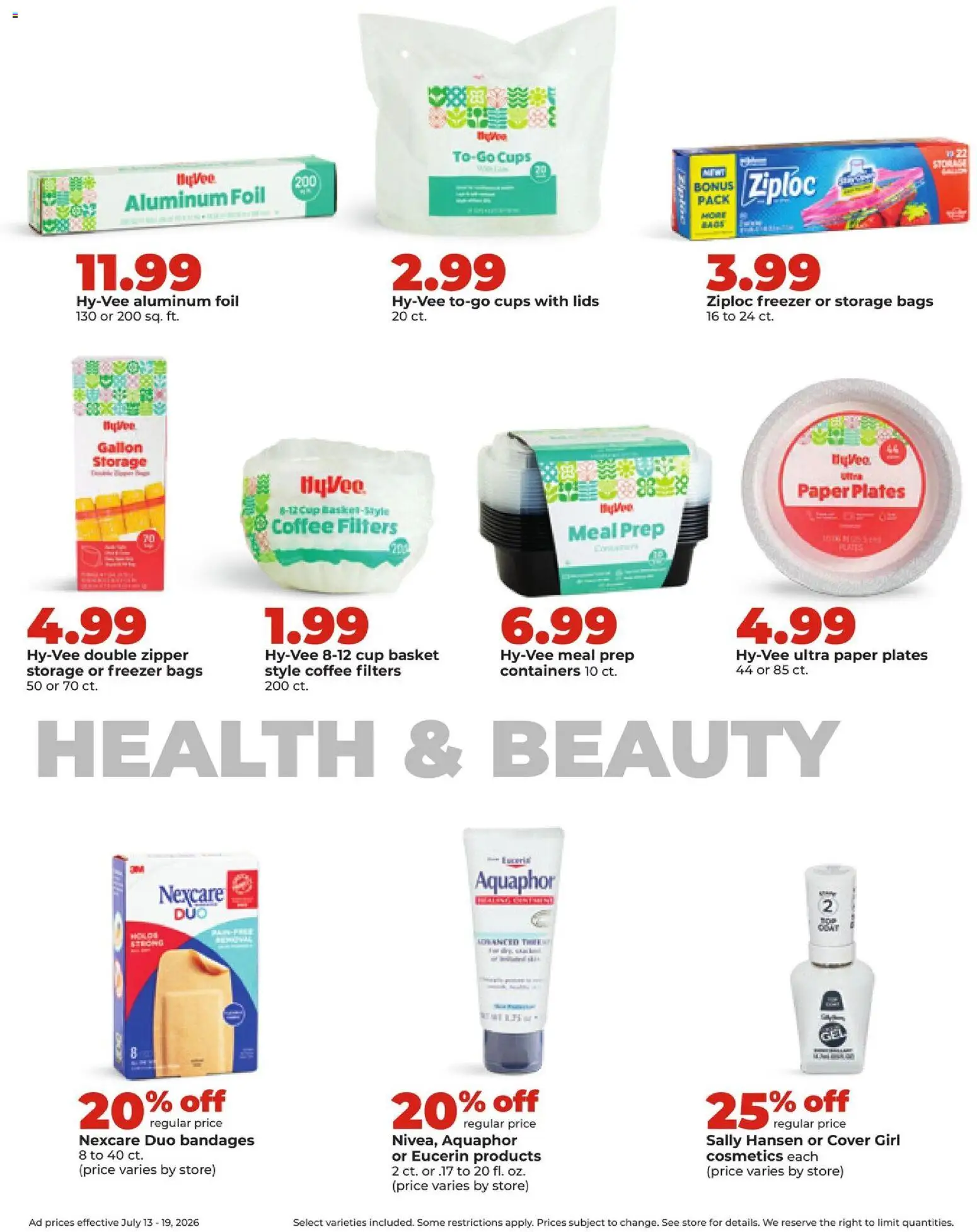 HyVee Weekly Ad - valid from 07/13/2026 | Page: 38 | Products: Basket, Coffee, Freezer