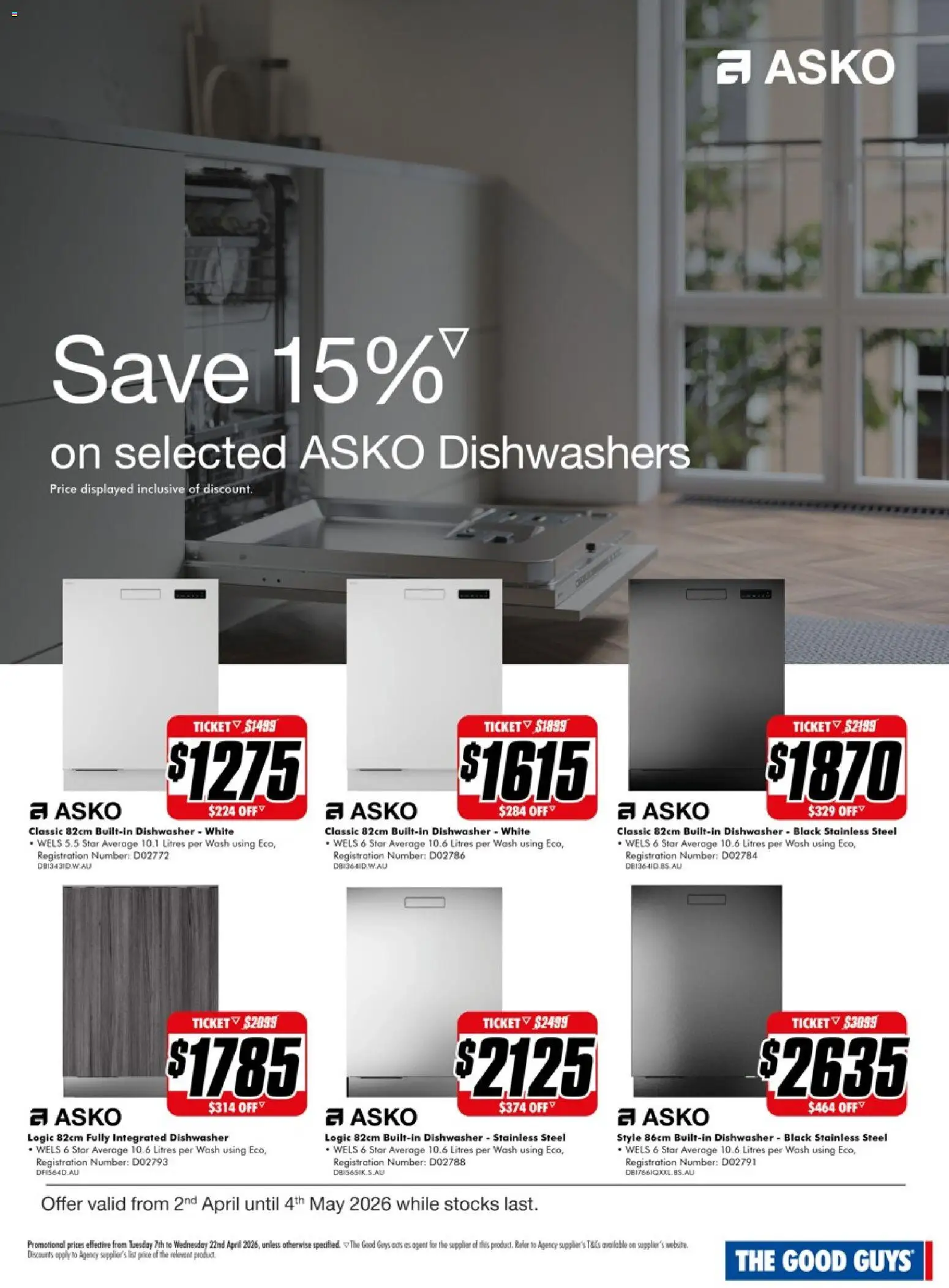The Good Guys catalogue - valid from 06.04.2026 | Page: 17 | Products: Dishwasher