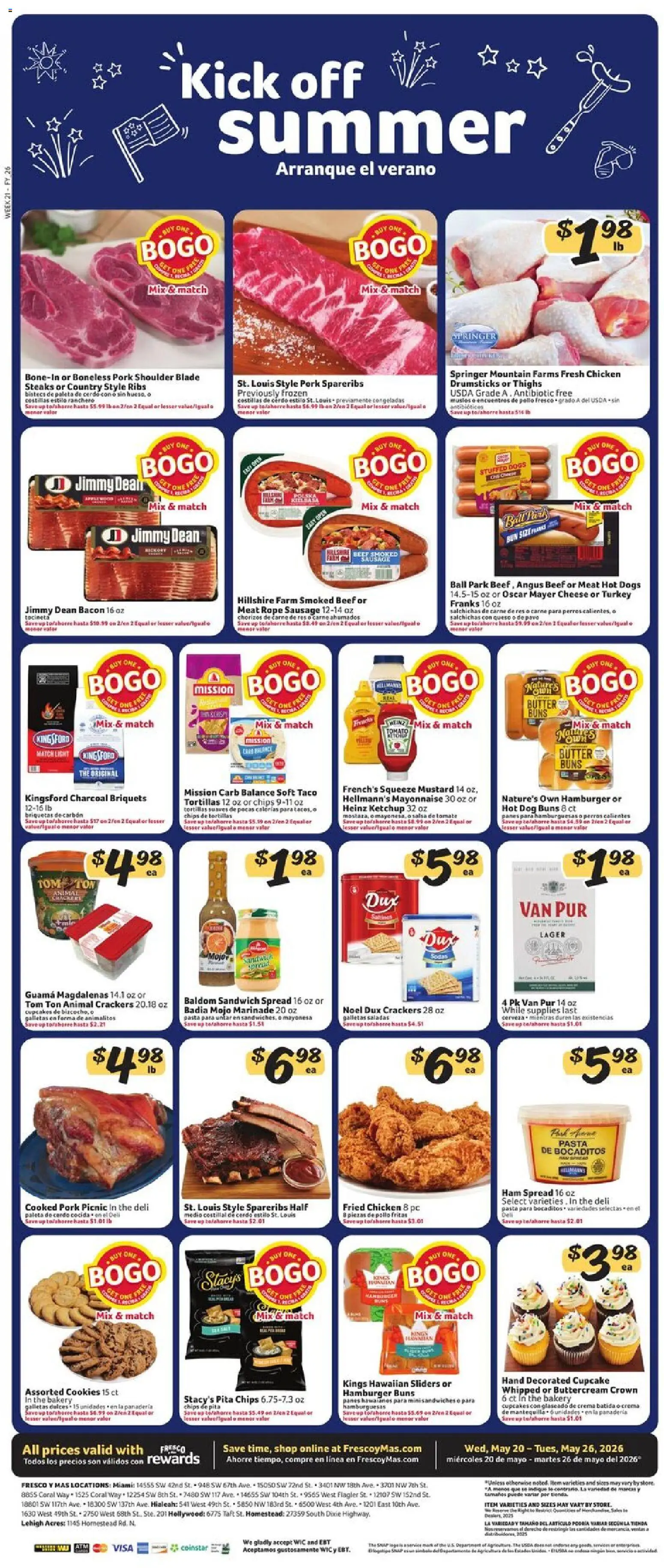 Fresco y Más Weekly Ad - valid from 20.05.2026 | Page: 6 | Products: Bakery, Ketchup, Sausage, Mouse