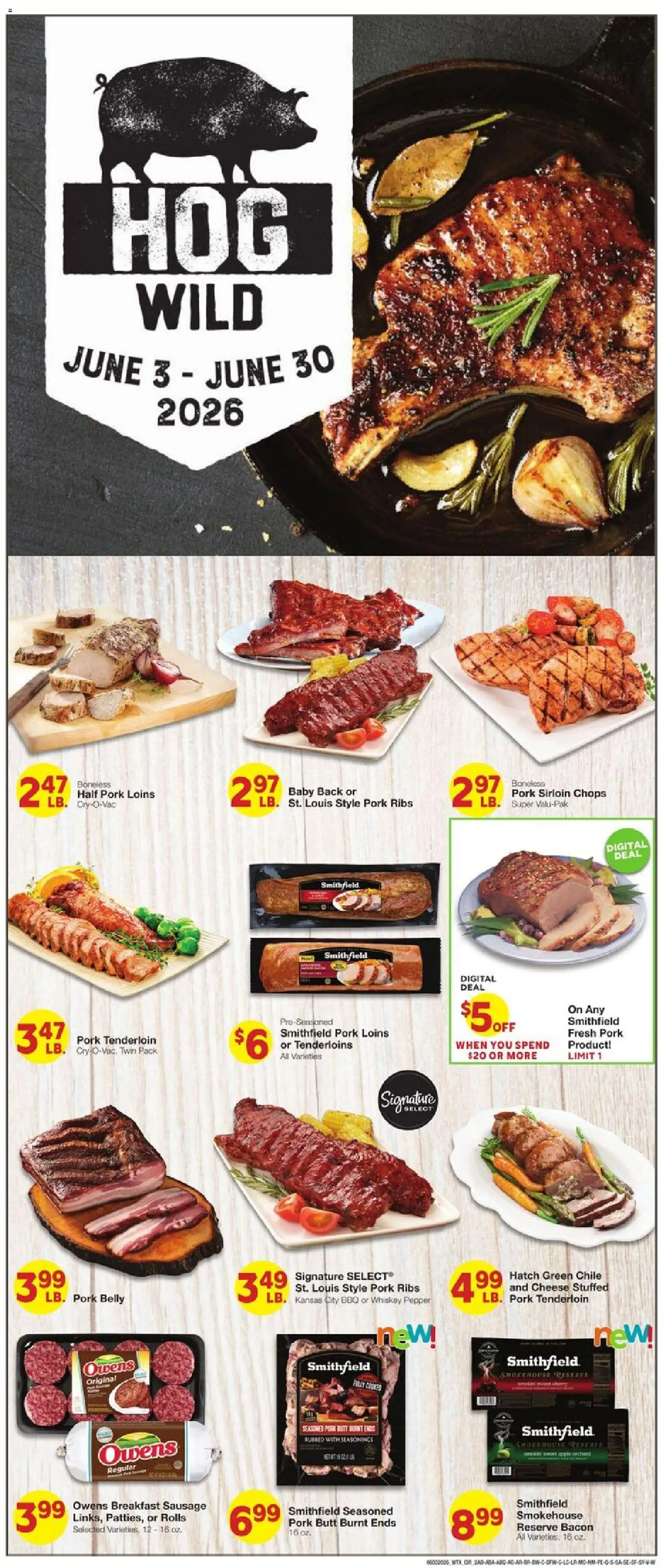 United Supermarkets Weekly Ad - valid from 03.06.2026 | Page: 2 | Products: Pork, Whiskey, Pepper, Sausage