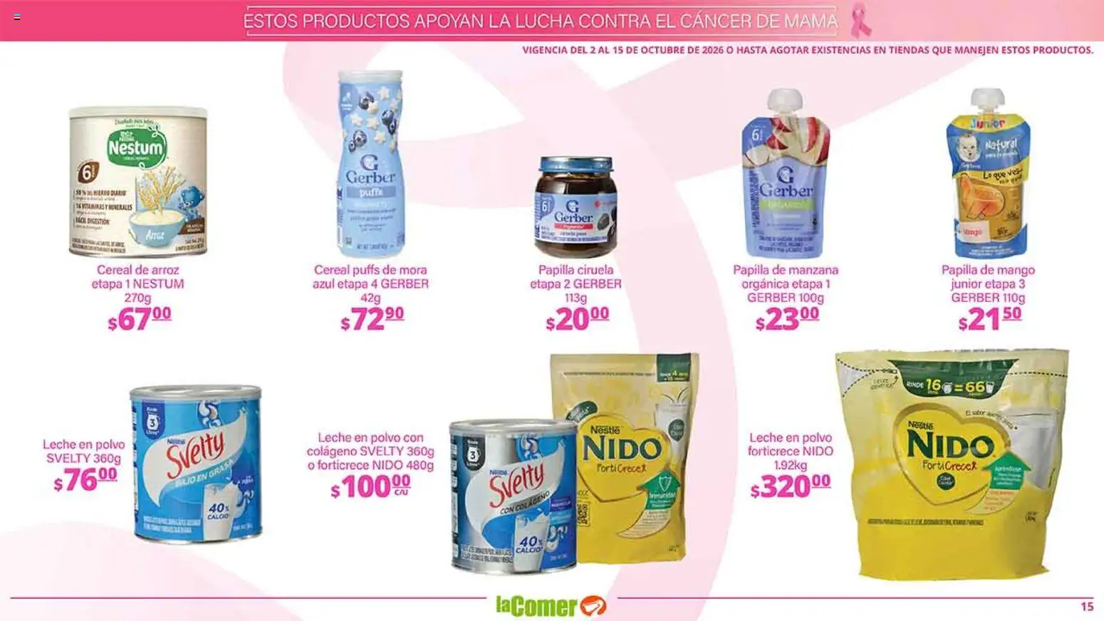 Nuevas ofertas de La Comer válidas en toda la República Mexicana desde el 02/10/2026. ¡Encuentra las mejores ofertas en La Comer folleto es la tienda rosa! | Página: 15