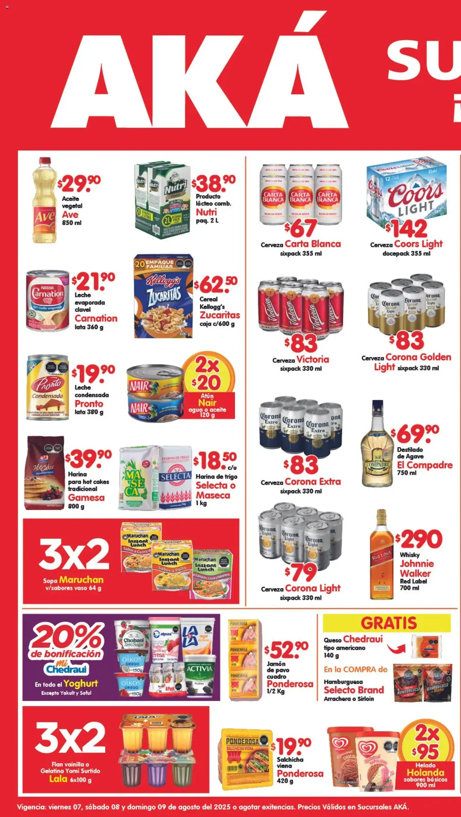 Nuevas ofertas de Arteli válidas en toda la República Mexicana desde el 07/08/2026. ¡Encuentra las mejores ofertas en Arteli folleto Aká Superbodegas! | Página: 1 | Productos: Fresa, Coco, Leche, Pavo