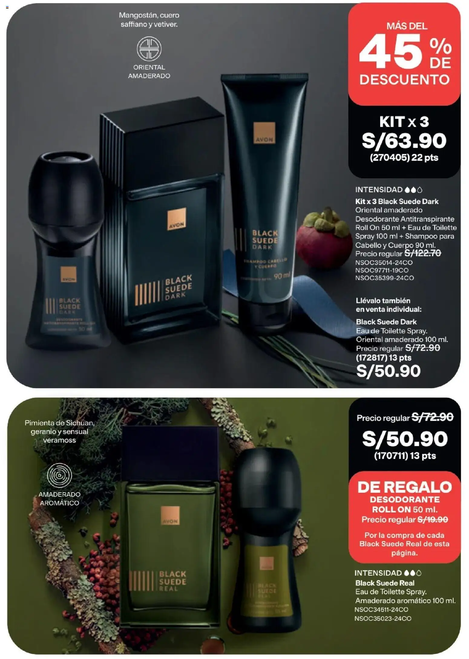 Catálogo Avon válido desde 29/08/2026 | Página: 72 | Productos: Shampoo, Desodorante, Antitranspirante, EAU de Toilette