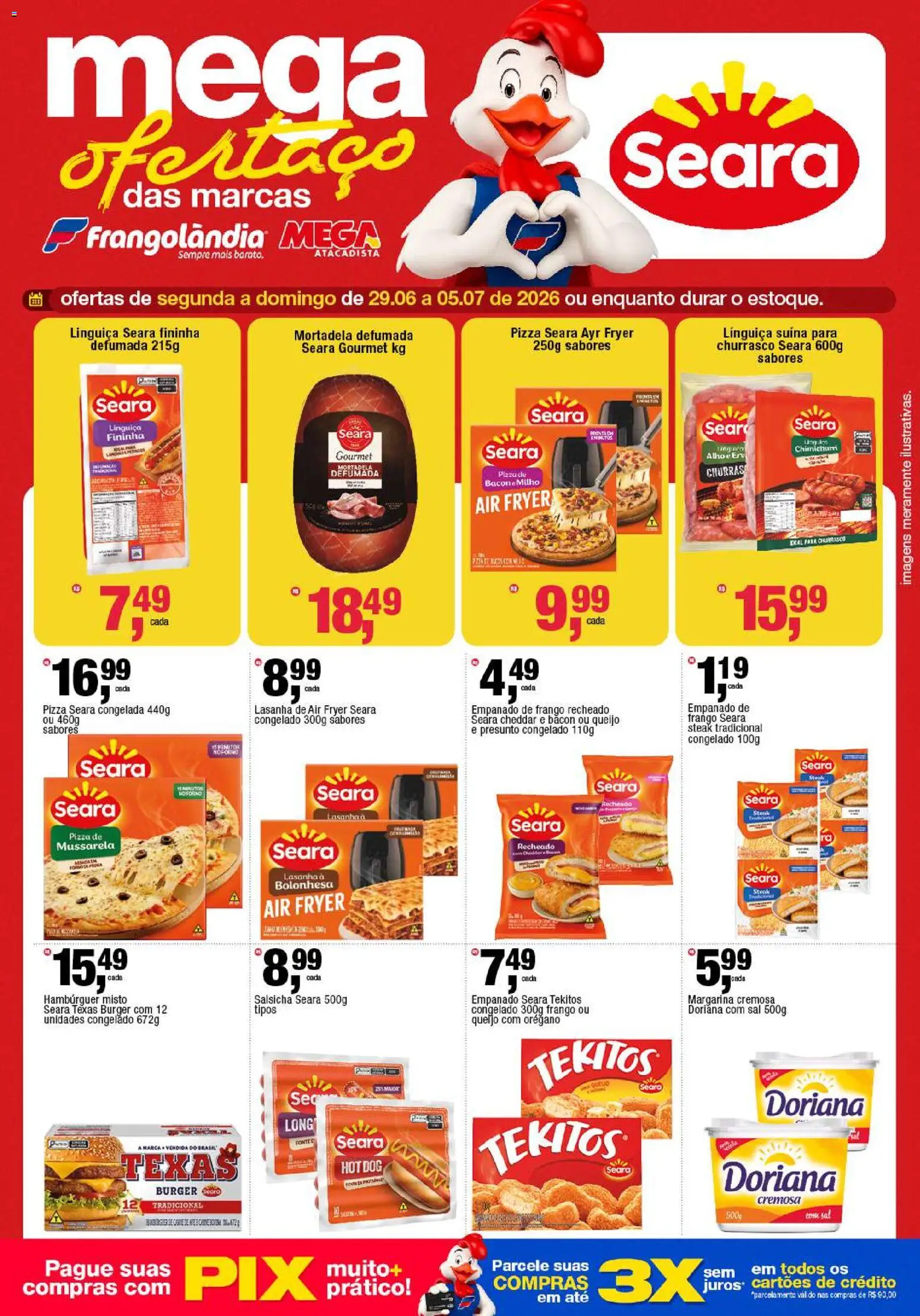 Frangolândia Folheto - válido de 29/06/2026 | Página: 2 | Produtos: Linguiça, Pizza, Sal, Margarina