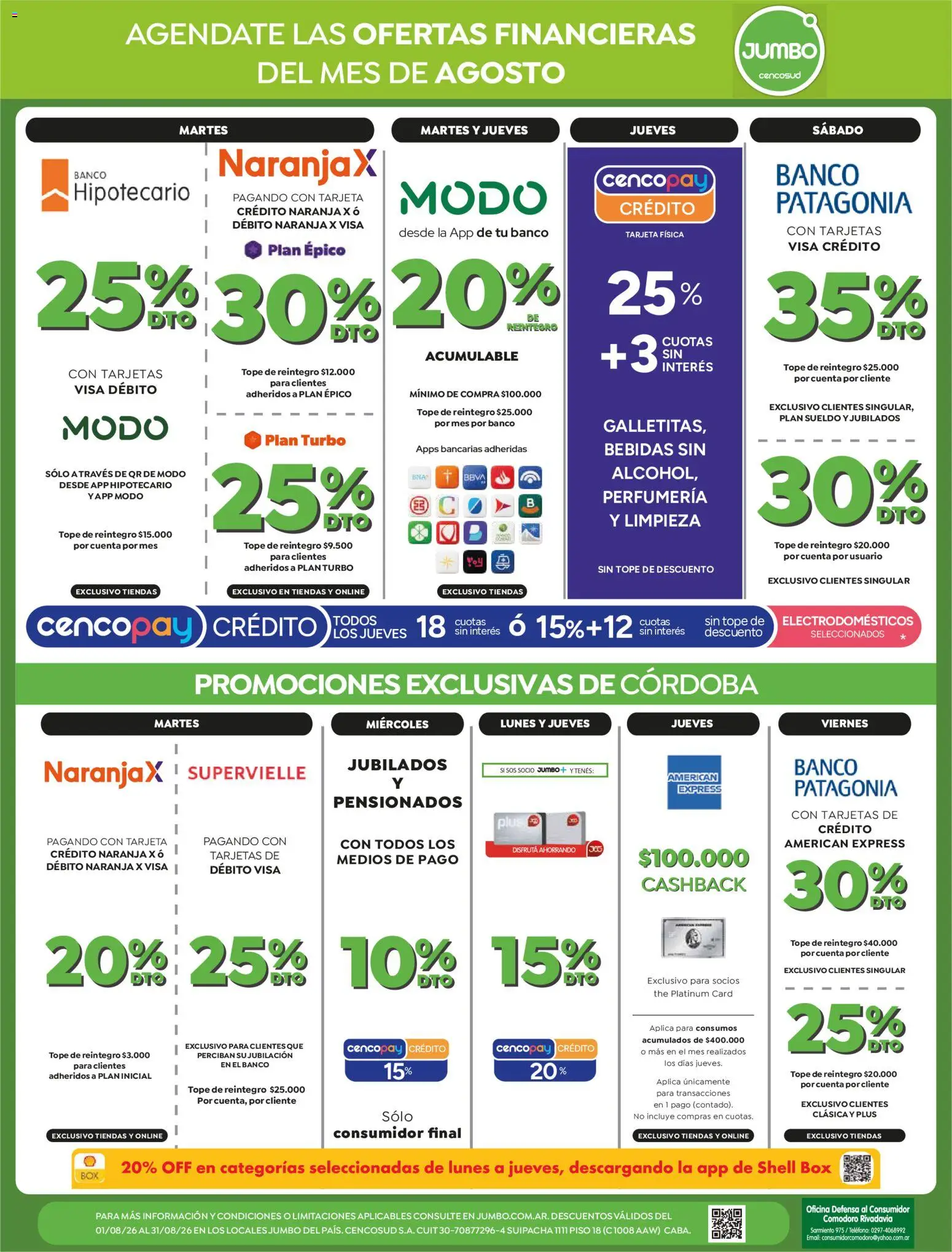 Jumbo - Ofertas | Córdoba │ válido desde el 20/08/2026 | Página: 9 | Productos: Teléfono, Bebidas