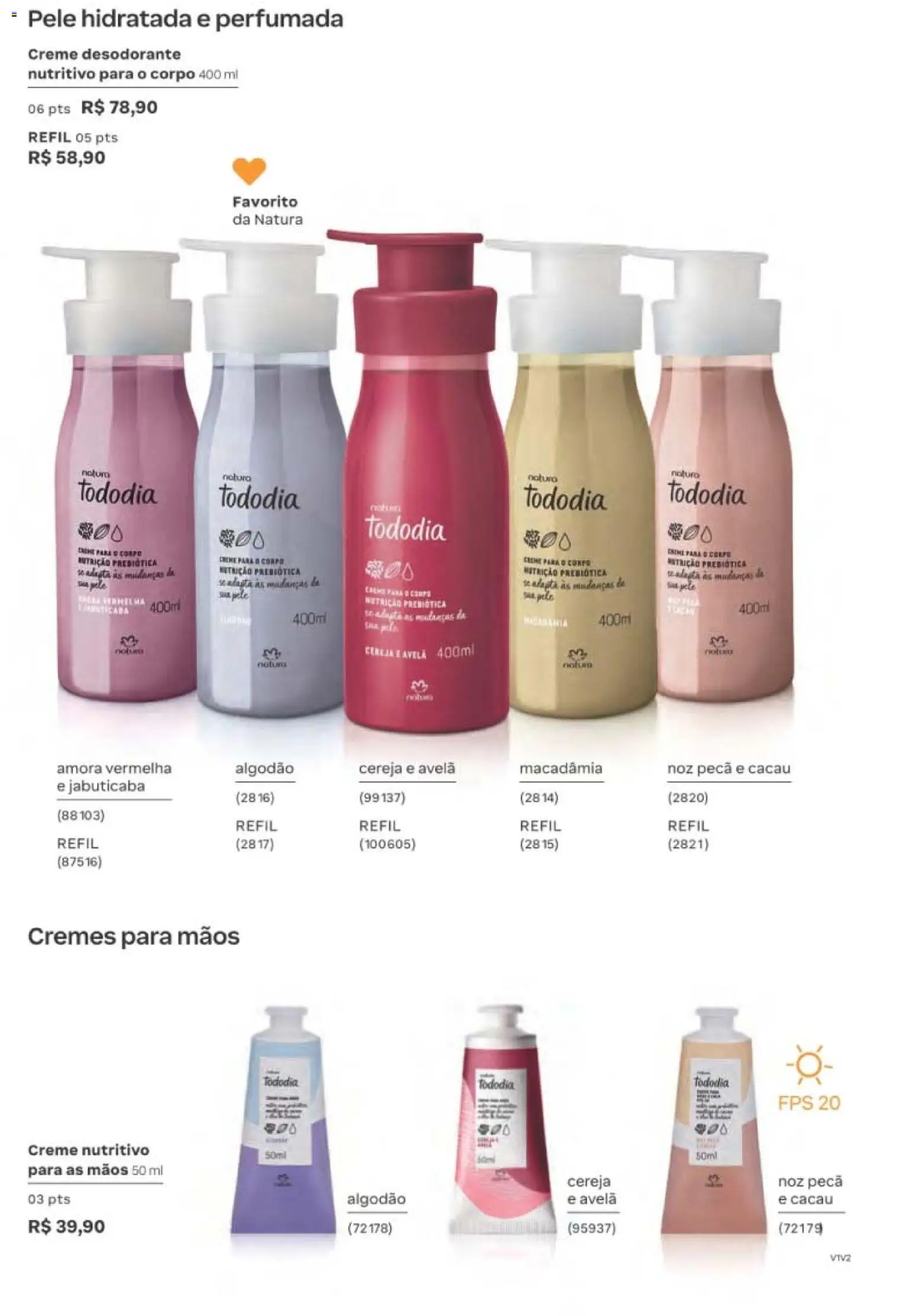Natura Folheto - válido de 12/10/2026 | Página: 140 | Produtos: Macadâmia, Cereja, Desodorante, Avelã