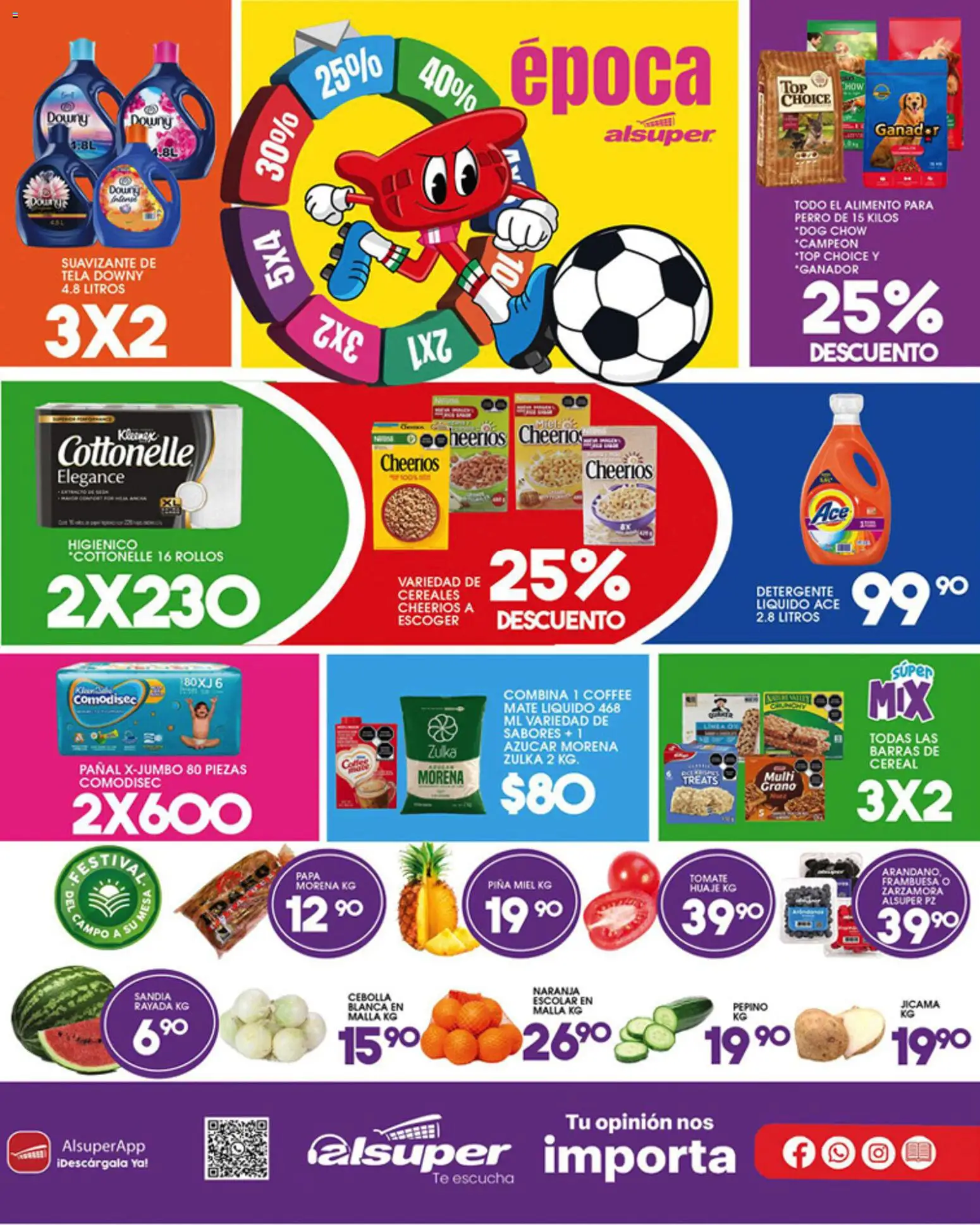 Nuevas ofertas de Alsuper válidas en toda la República Mexicana desde el 29.05.2026. ¡Encuentra las mejores ofertas en Alsuper folleto Zacatecas! | Página: 8 | Productos: Cebolla, Detergente, Papa, Mate