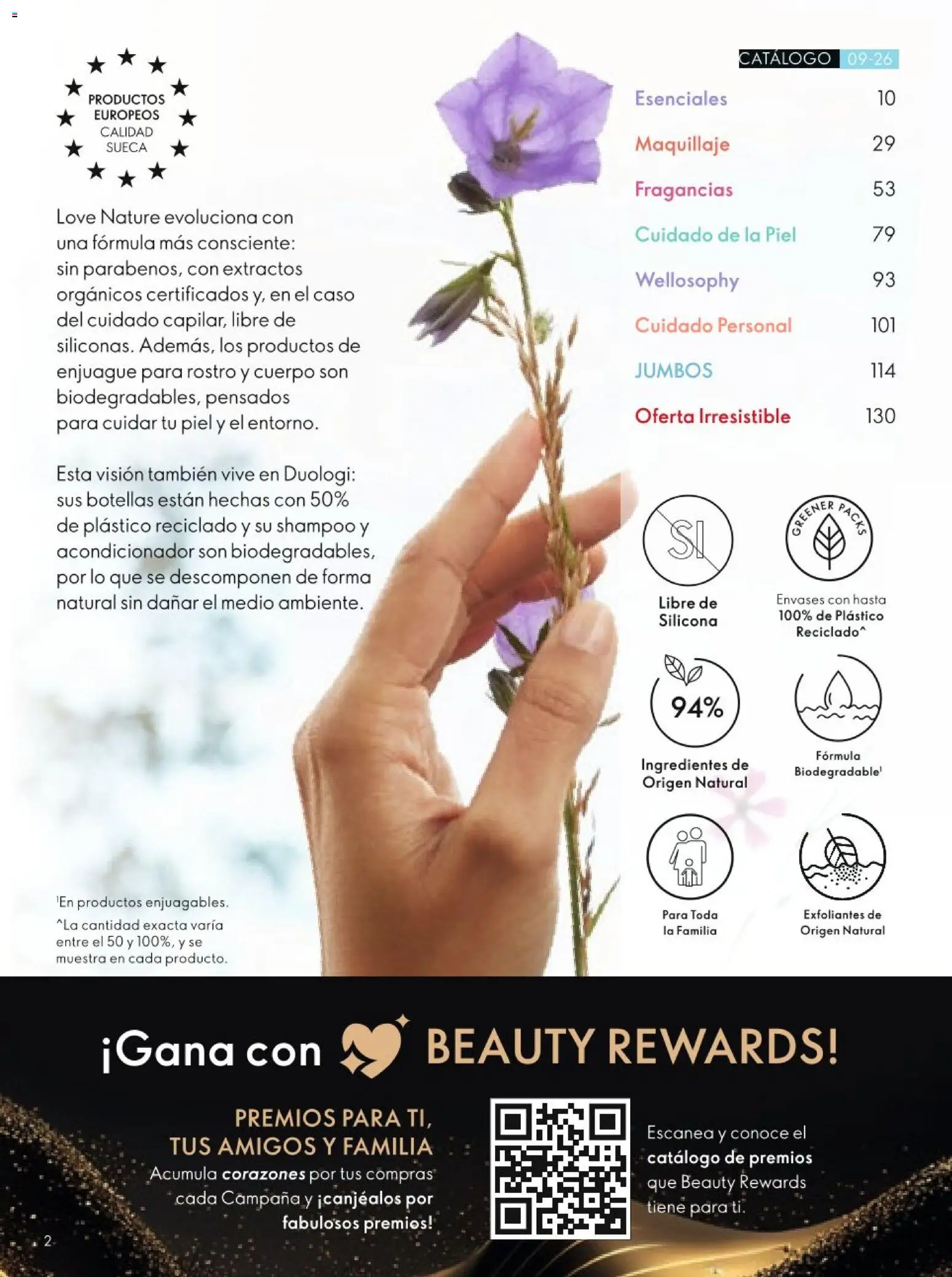 Nuevas ofertas de Oriflame válidas en toda la República Mexicana desde el 20.06.2026. ¡Encuentra las mejores ofertas en Oriflame campaña 9 2026! | Página: 2 | Productos: Maquillaje, Acondicionador, Campana