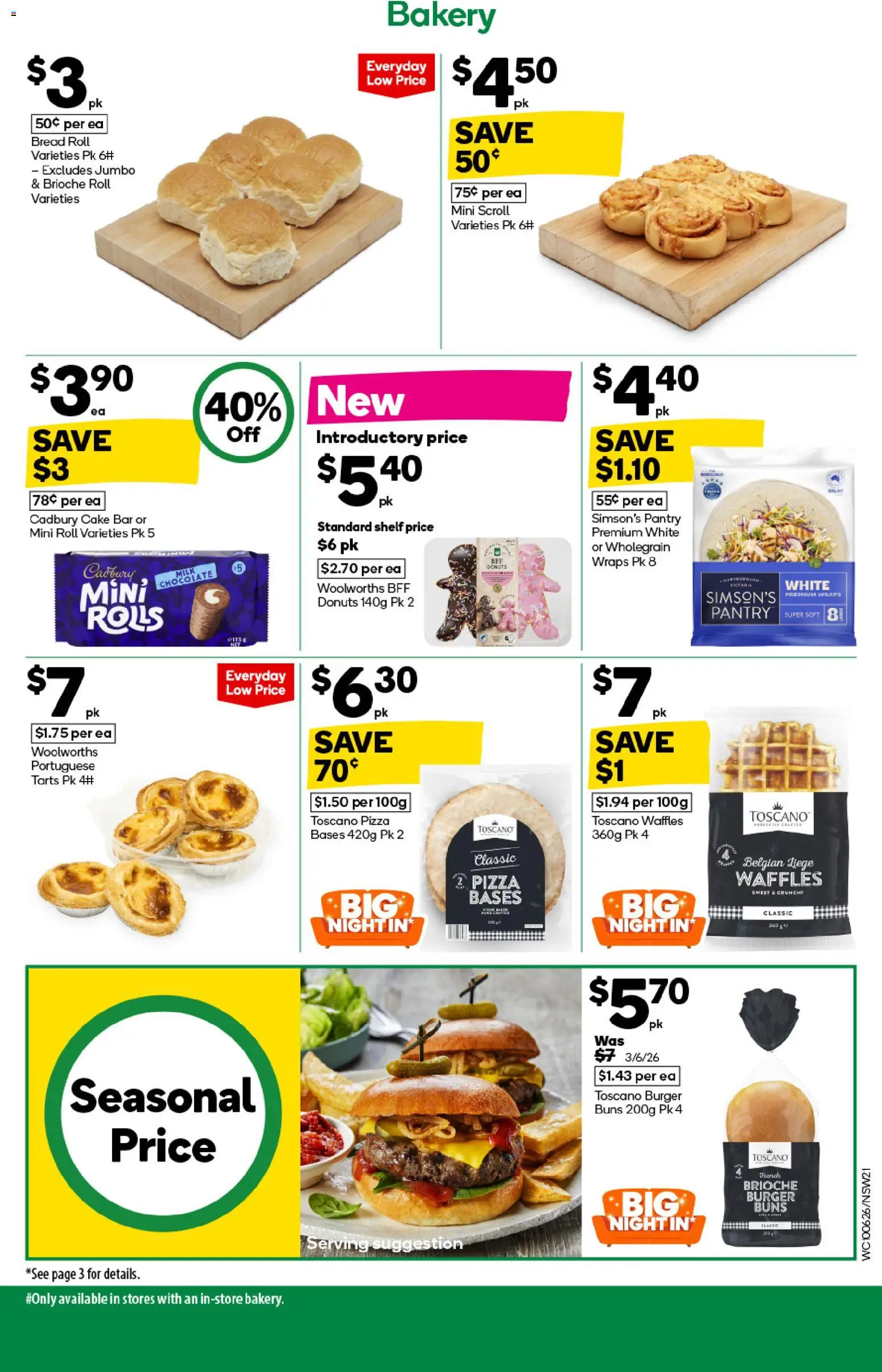 Woolworths catalogue - valid from 10.06.2026 | Page: 21 | Products: Bread, Chocolate, Pizza, Waffles