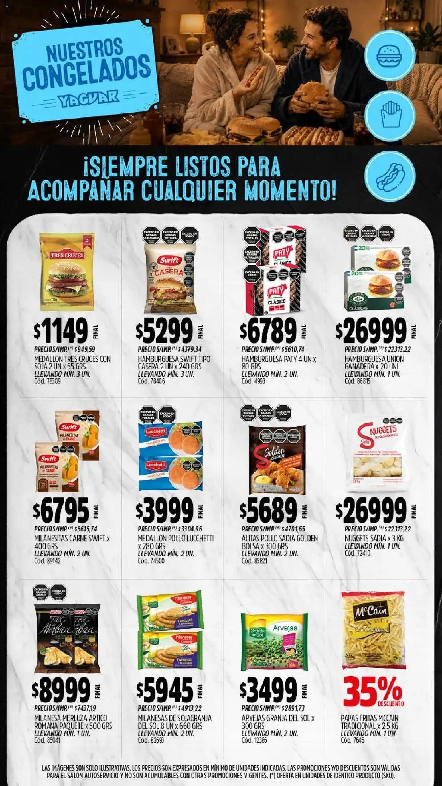 Yaguar - Oferta Semanal Neuquen │ válido desde el 03/08/2026 | Página: 11 | Productos: Pollo, Milanesa, Arvejas, Papas fritas