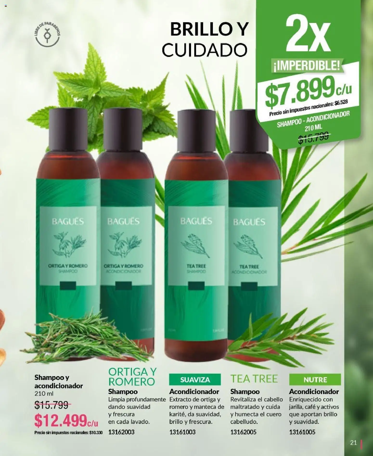 Bagués - Catálogo │ válido desde el 29/06/2026 | Página: 21 | Productos: Shampoo, Acondicionador, Brillo, Café