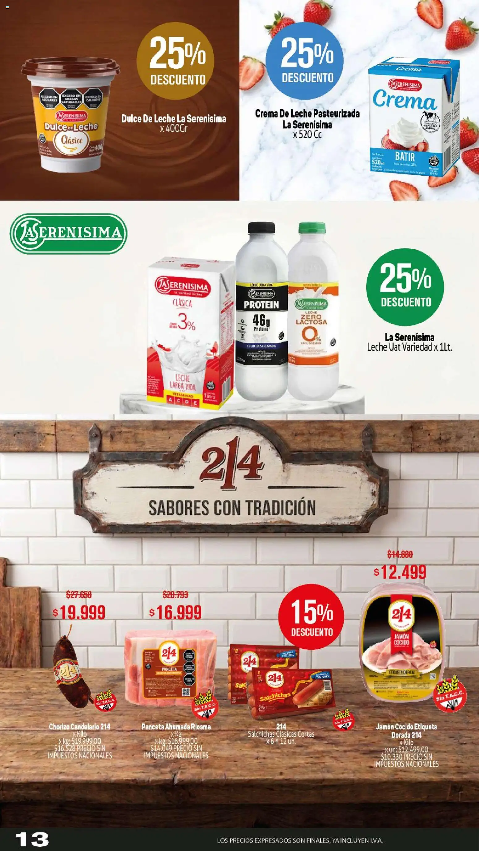 Makro ofertas Volvete a Ilusionar │ válido desde el 11.06.2026 | Página: 14 | Productos: Jamón cocido, Dulce de leche, Leche, Chorizo