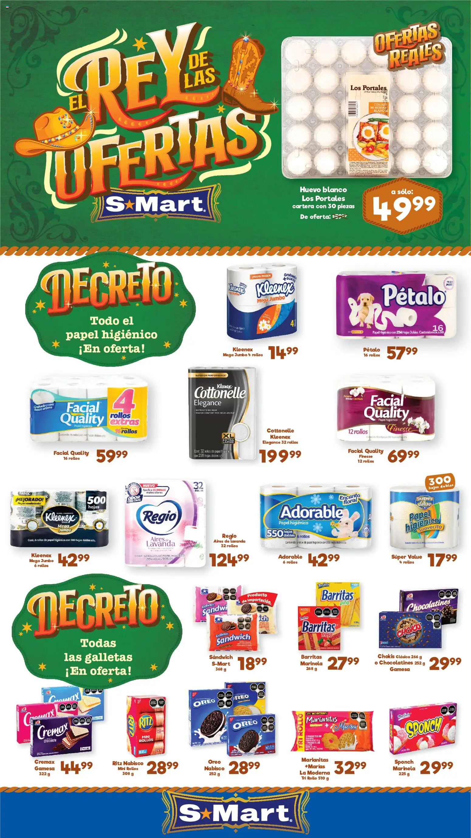 Nuevas ofertas de S-Mart válidas en toda la República Mexicana desde el 10/07/2026. ¡Encuentra las mejores ofertas en S-Mart folleto Ofertas de feria Monterrey! | Página: 1 | Productos: Fresa, Huevo, Piña, Papel higiénico