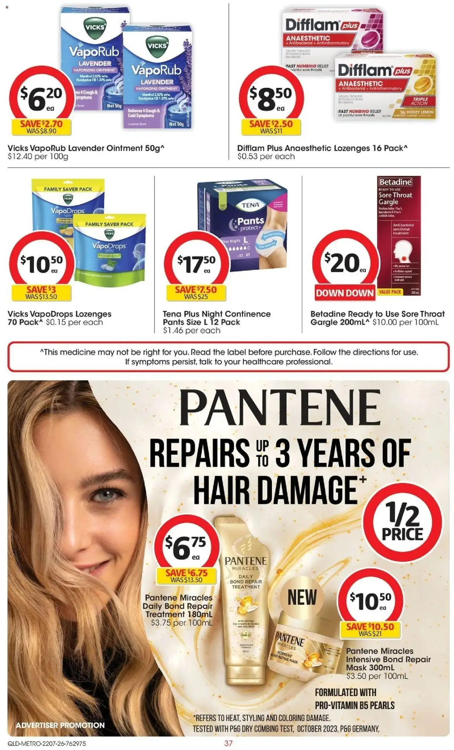 Coles catalogue - valid from 22/07/2026 | Page: 37 | Products: Oil, Pants, Lemon, VapoRub