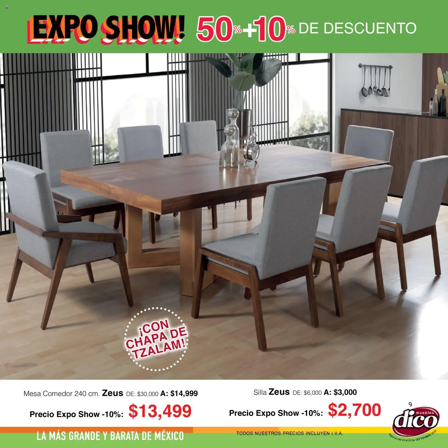 Nuevas ofertas de Muebles Dico válidas en toda la República Mexicana desde el 04/09/2026. ¡Encuentra las mejores ofertas en Muebles Dico catálogo Expo Show! | Página: 9