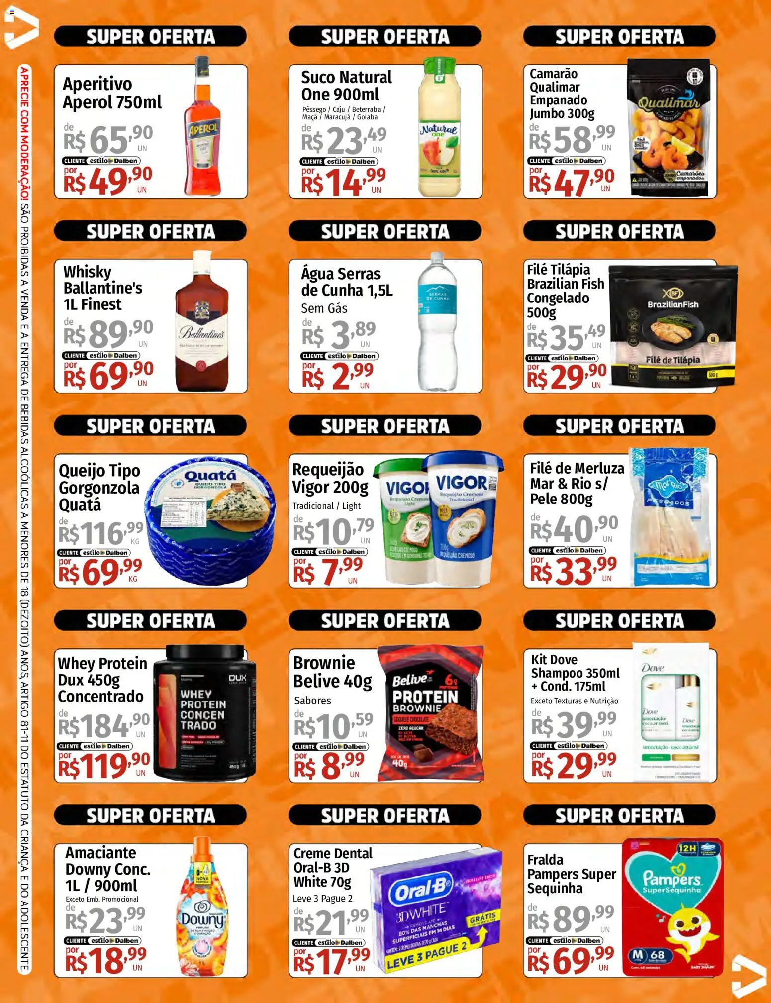 Supermercado Dalben Folheto - válido de 10/07/2026 | Página: 2 | Produtos: Camarão, Creme, Açúcar, Creme dental