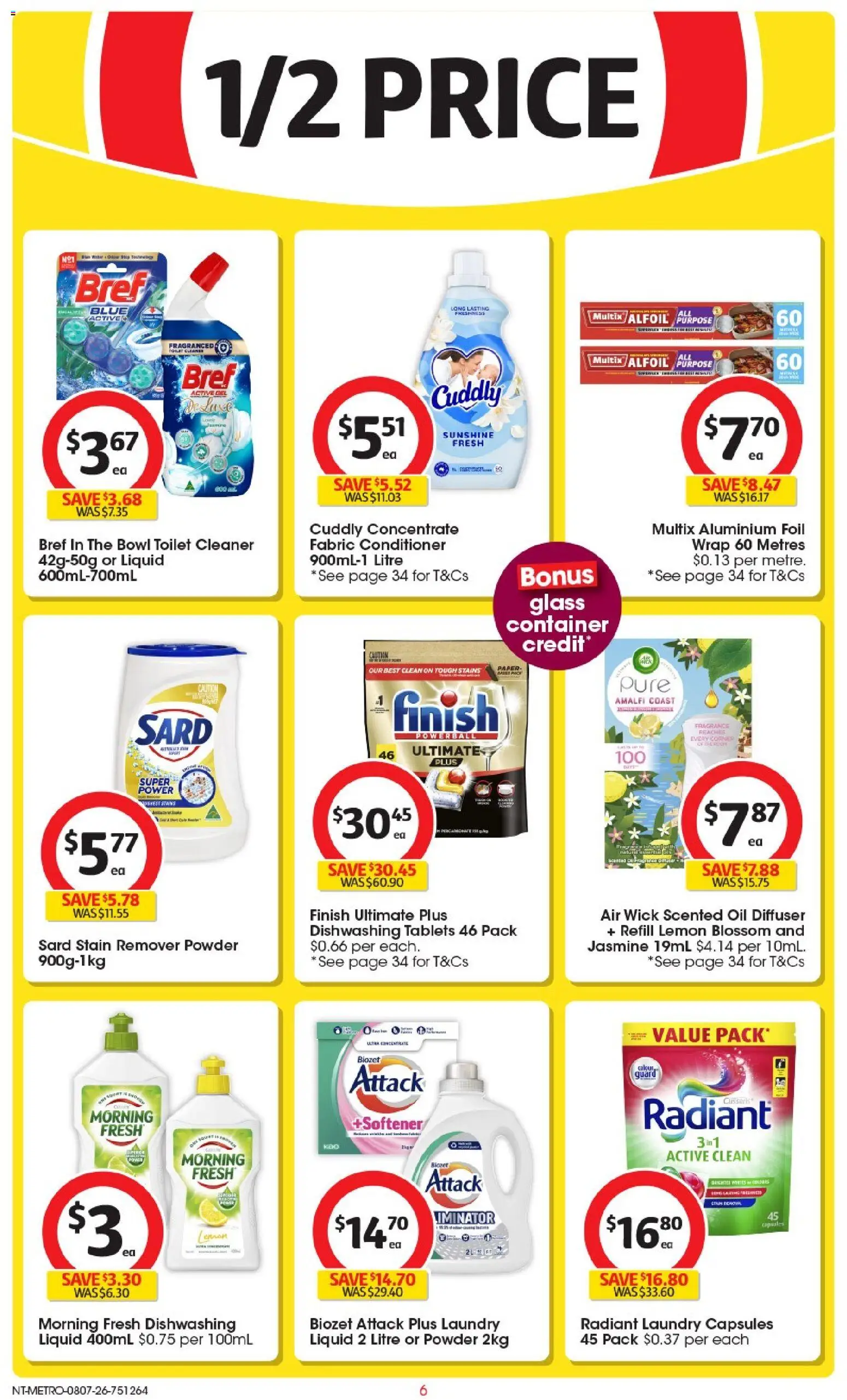 Coles catalogue - valid from 08/07/2026 | Page: 6 | Products: Toilet, Powder, Conditioner, Lemon