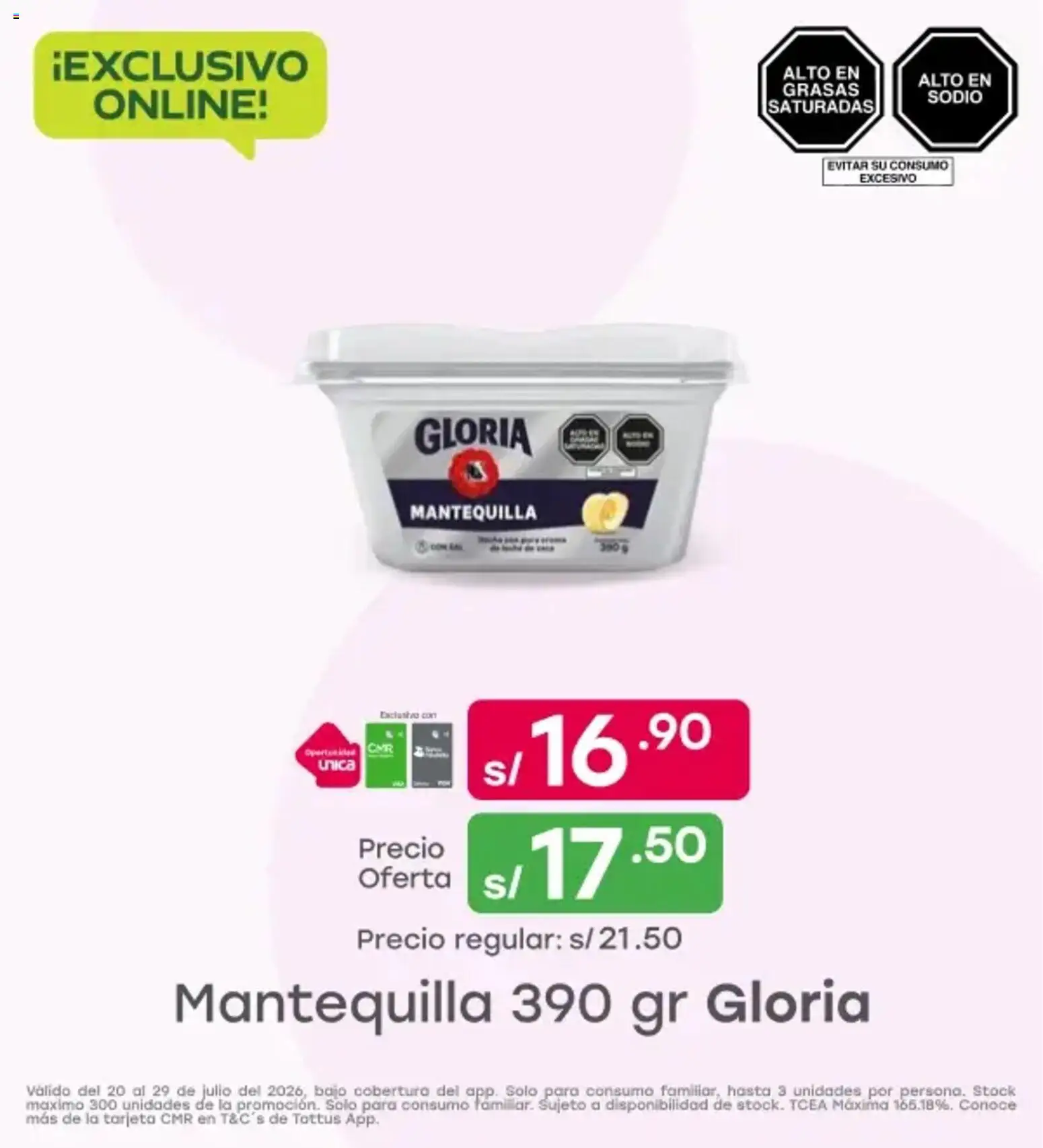 Catálogo Tottus válido desde 20/07/2026 | Página: 4 | Productos: Mantequilla