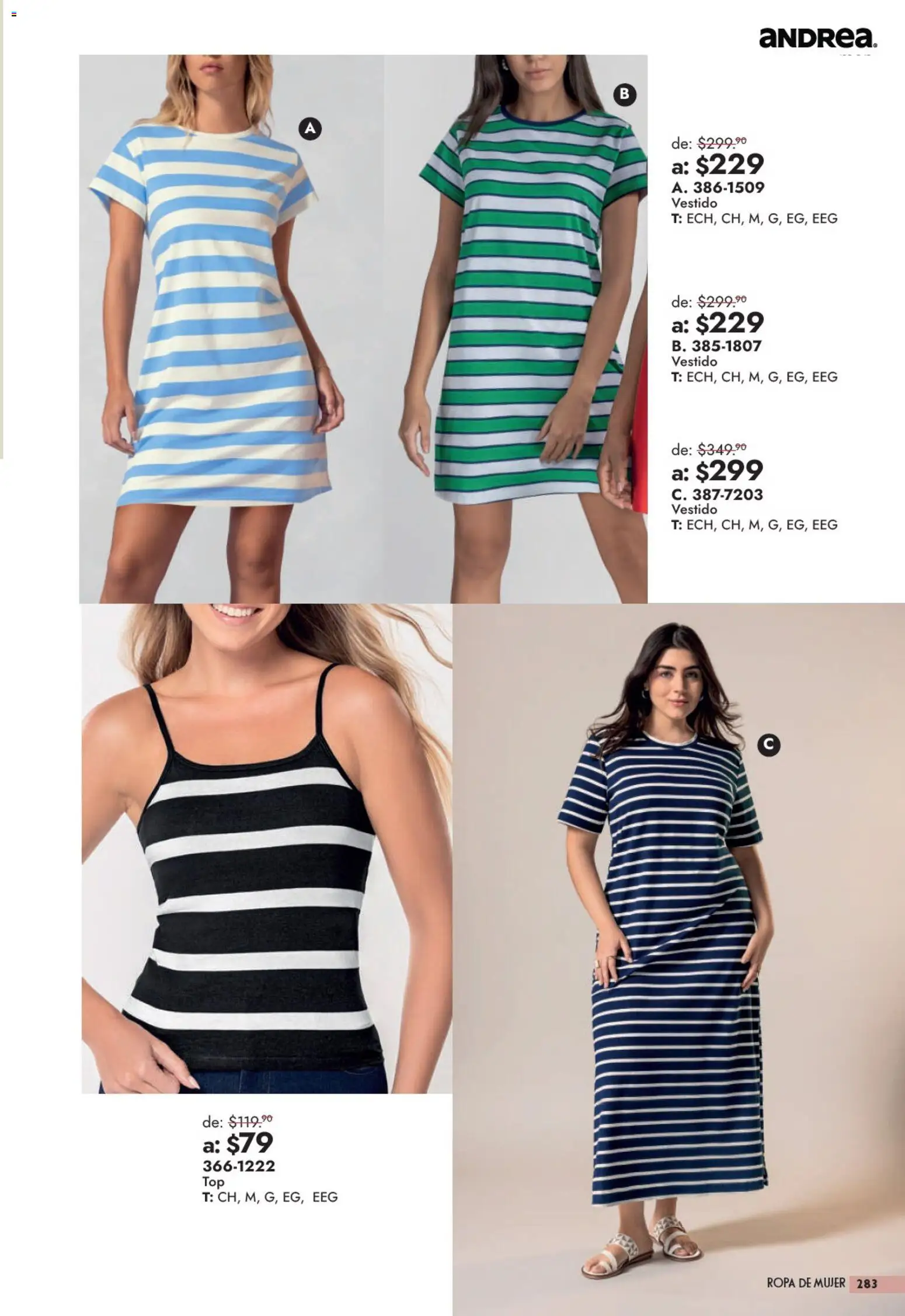 Nuevas ofertas de Andrea válidas en toda la República Mexicana desde el 13/09/2026. ¡Encuentra las mejores ofertas en Andrea catálogo Outlet! | Página: 283 | Productos: Ropa, Vestido