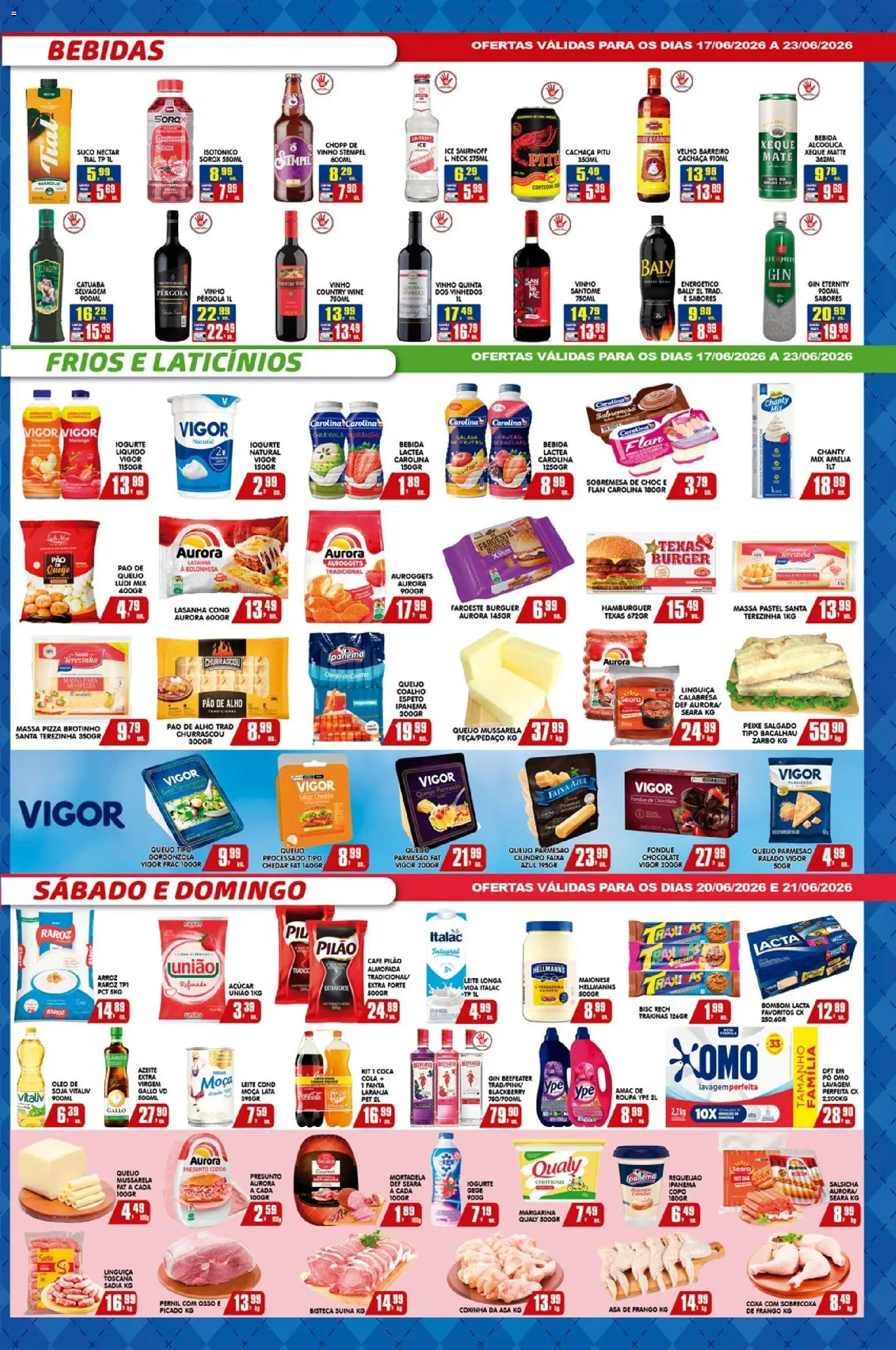 Higa's Supermercado Folheto - válido de 17.06.2026 | Página: 3 | Produtos: Maracujá, Almofada, Cola, Presunto
