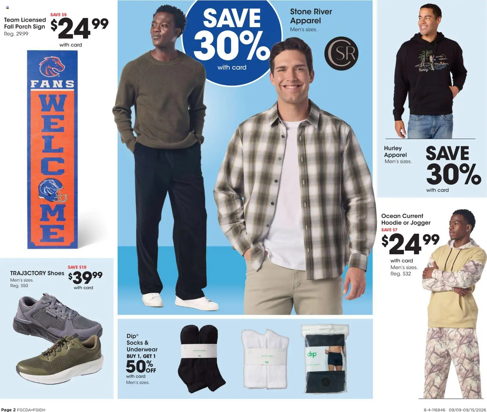 Fred Meyer Home & Apparel - valid from 09/09/2026 | Page: 2 | Products: Hoodie, Underwear, Socks