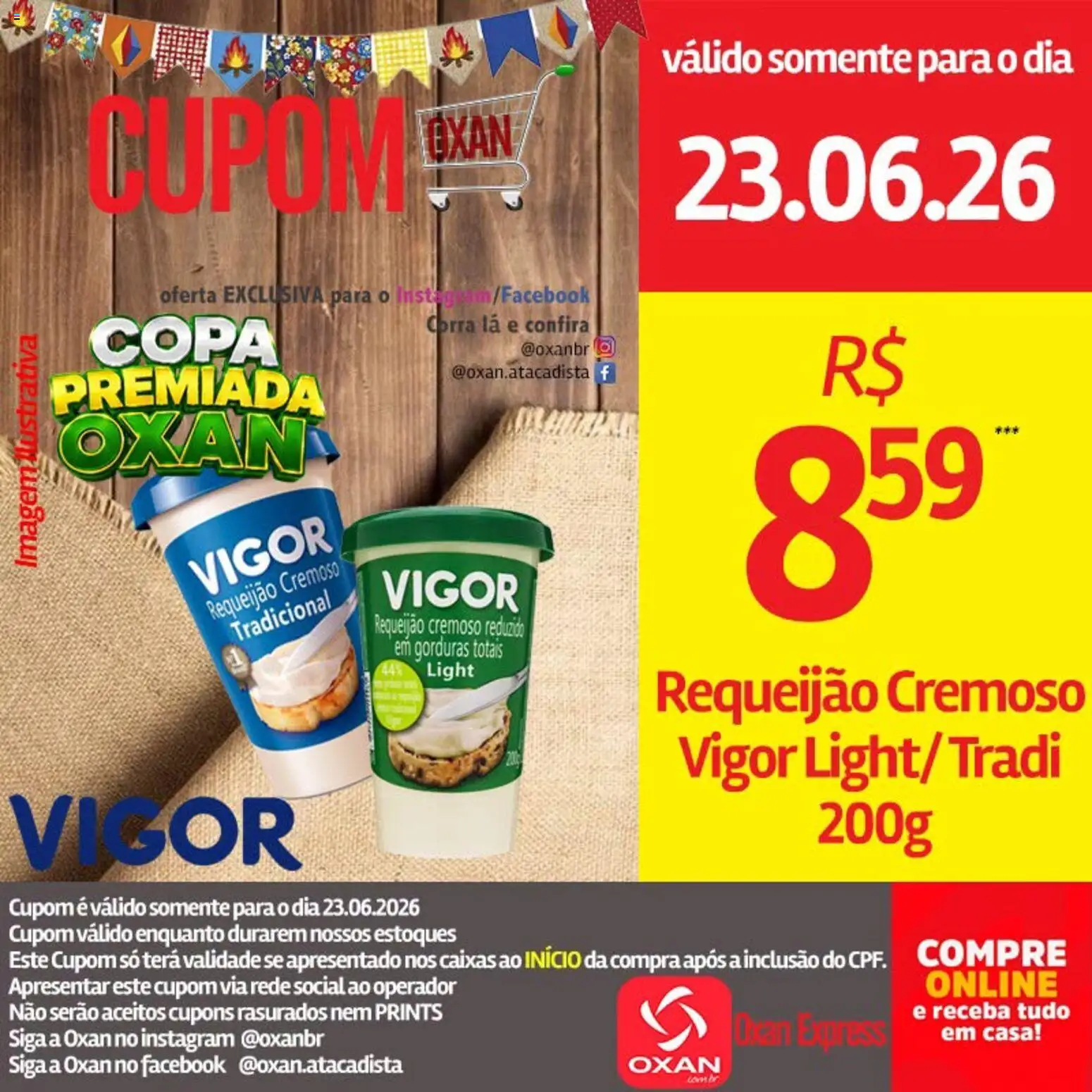 Oxan Atacadista Folheto - válido de 23/06/2026 | Página: 13 | Produtos: Copa, Requeijão