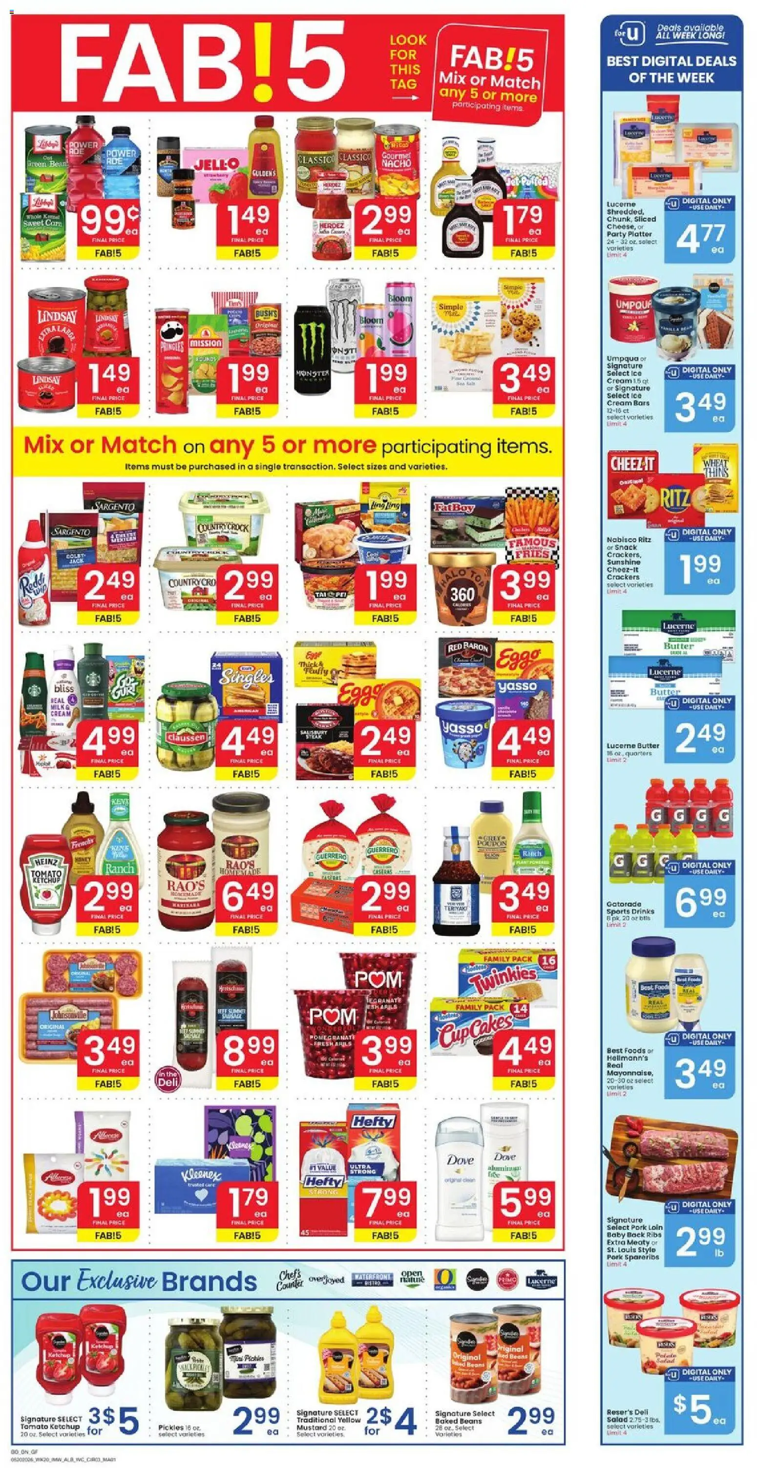 Albertsons Weekly Ad - valid from 20.05.2026 | Page: 2 | Products: Milk, Beef, Cream, Salt