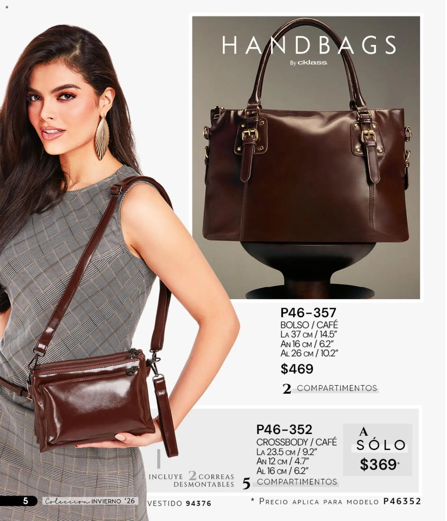 Nuevas ofertas de Cklass válidas en toda la República Mexicana desde el 11/09/2026. ¡Encuentra las mejores ofertas en Cklass catálogo Home Invierno! | Página: 96 | Productos: Bolso, Café, Vestido