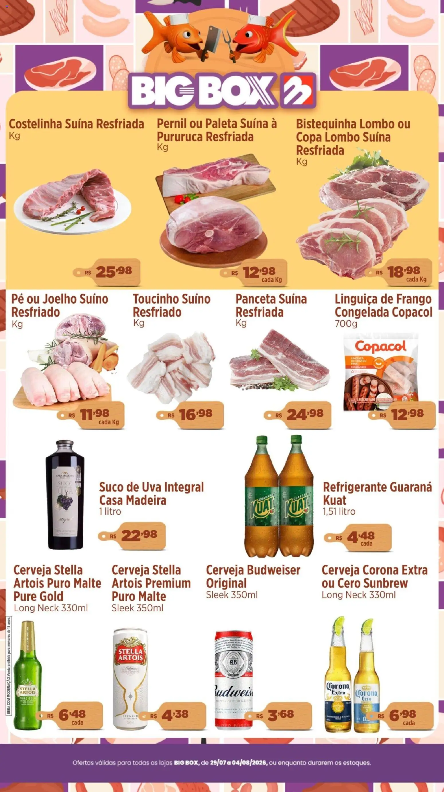 Big Box Folheto - válido de 29/07/2026 | Página: 2 | Produtos: Guaraná, Lombo, Copa, Carne