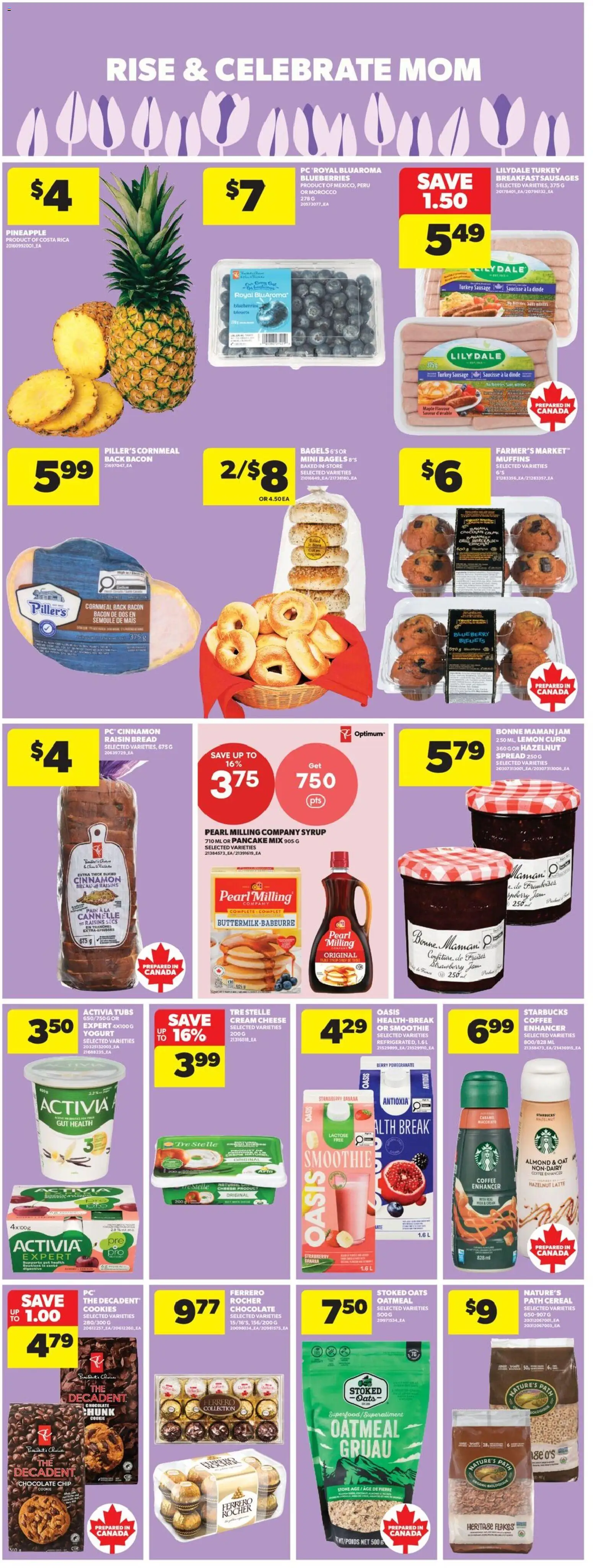 Real Canadian Superstore flyer valid from 07.05.2026 | Page: 8 | Products: Cookies, Turkey, Bread, Chocolate