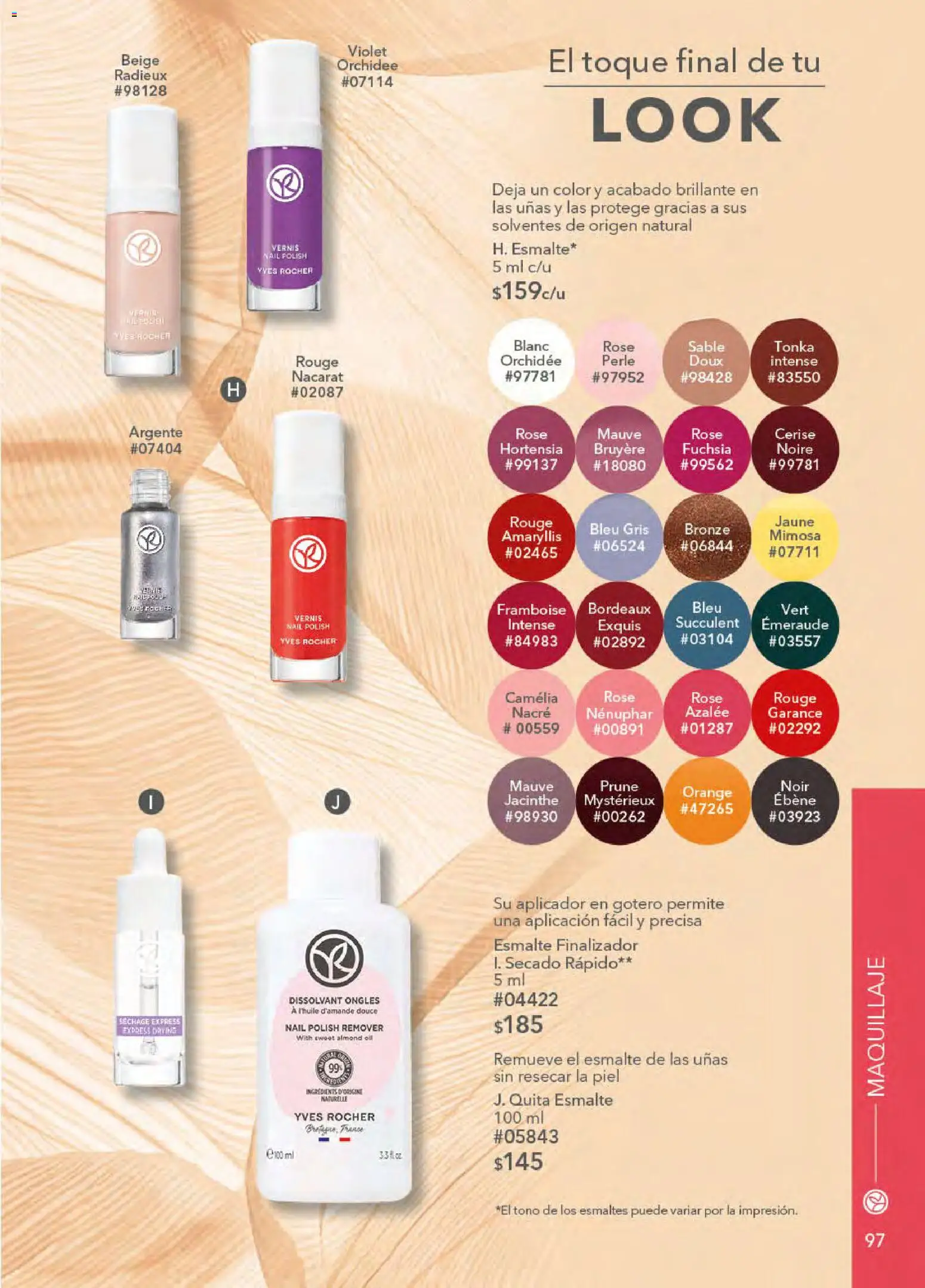Nuevas ofertas de Yves Rocher válidas en toda la República Mexicana desde el 21.04.2026. ¡Encuentra las mejores ofertas en Yves Rocher campaña 6 2026! | Página: 99 | Productos: Quita esmalte, Maquillaje