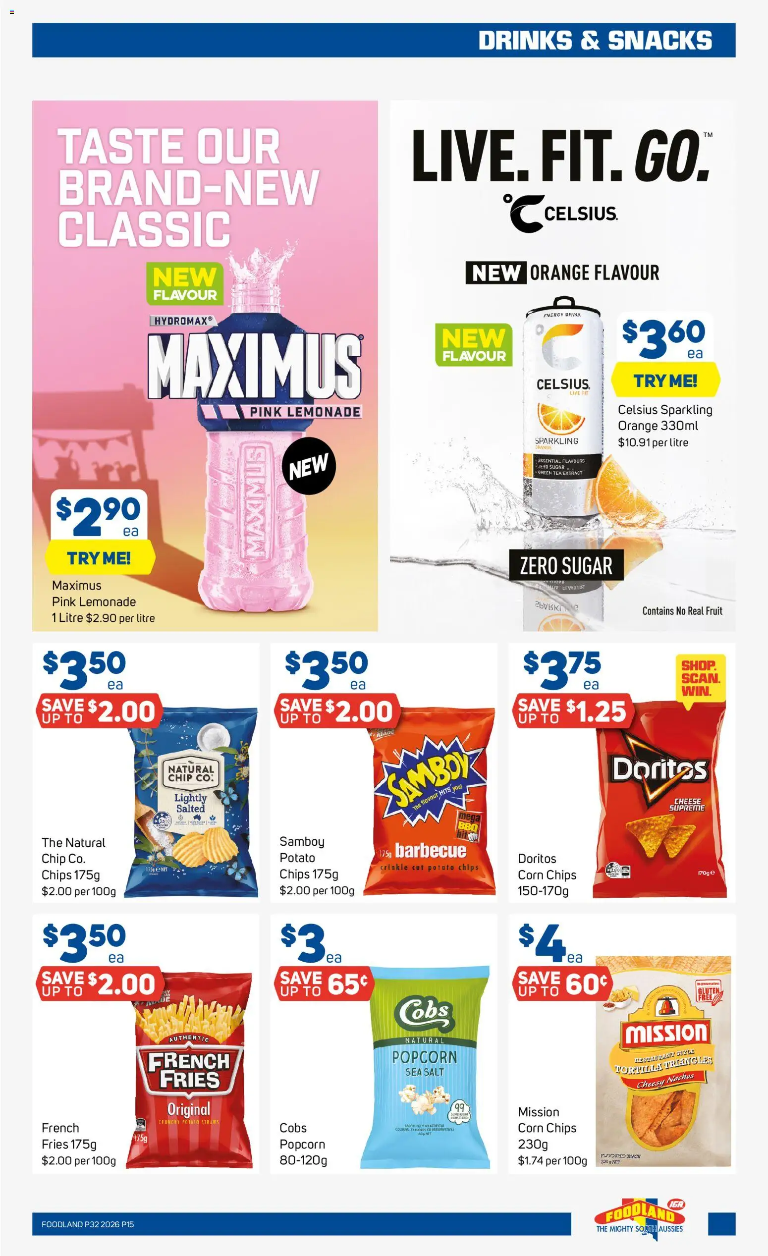 Foodland catalogue - valid from 05/08/2026 | Page: 15 | Products: Chips, Popcorn, Salt, Sugar