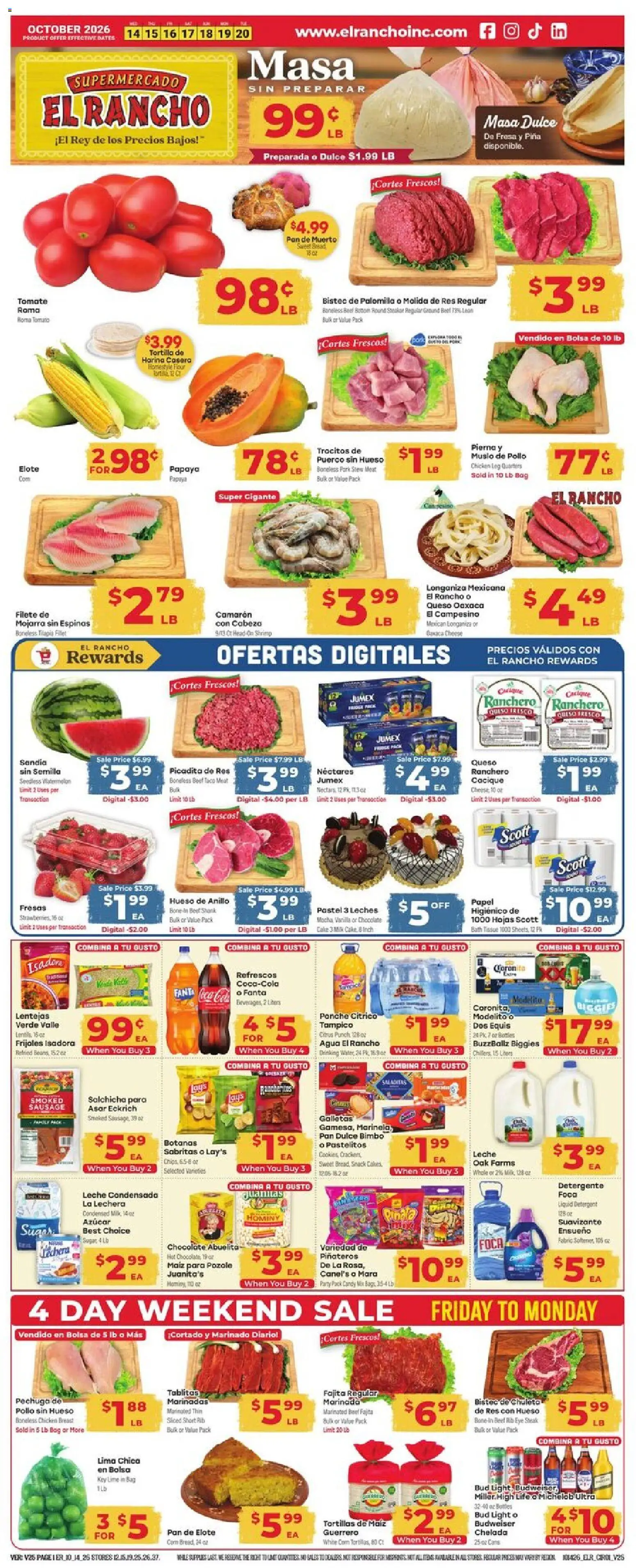 El Rancho Weekly Ad - valid from 10/14/2026 | Page: 1