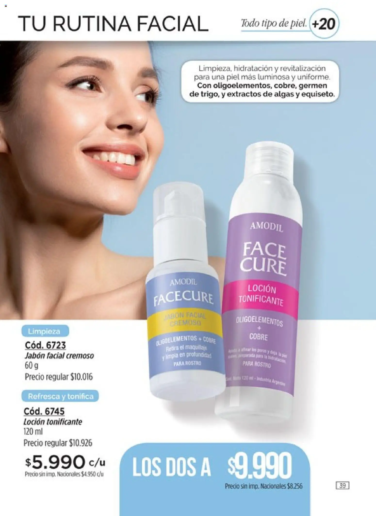 Catálogo Amodil Campaña 14 │ válido desde el 07/08/2026 | Página: 39 | Productos: Maquillaje, Loción tonificante, Jabón, Loción