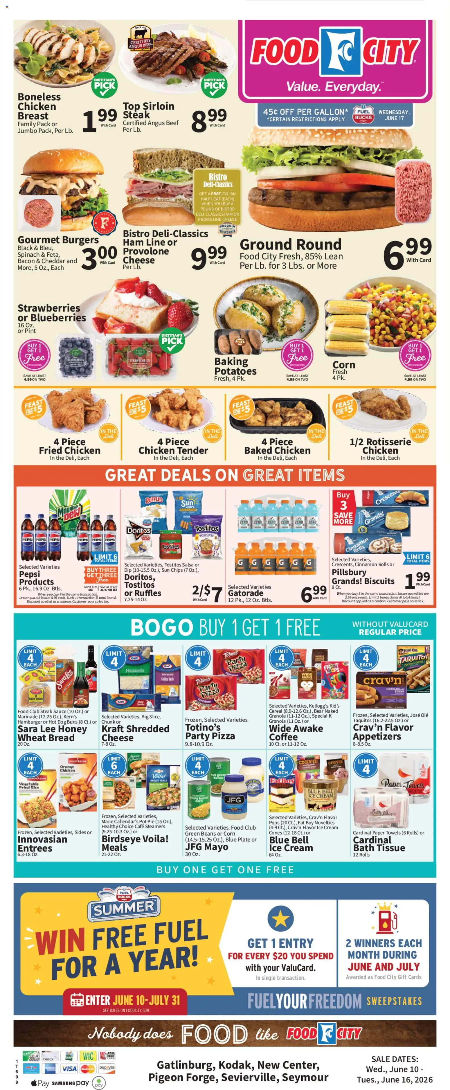 Food City Weekly Ad - valid from 10.06.2026 | Page: 3 | Products: Corn, Cheese, Cream, Potatoes