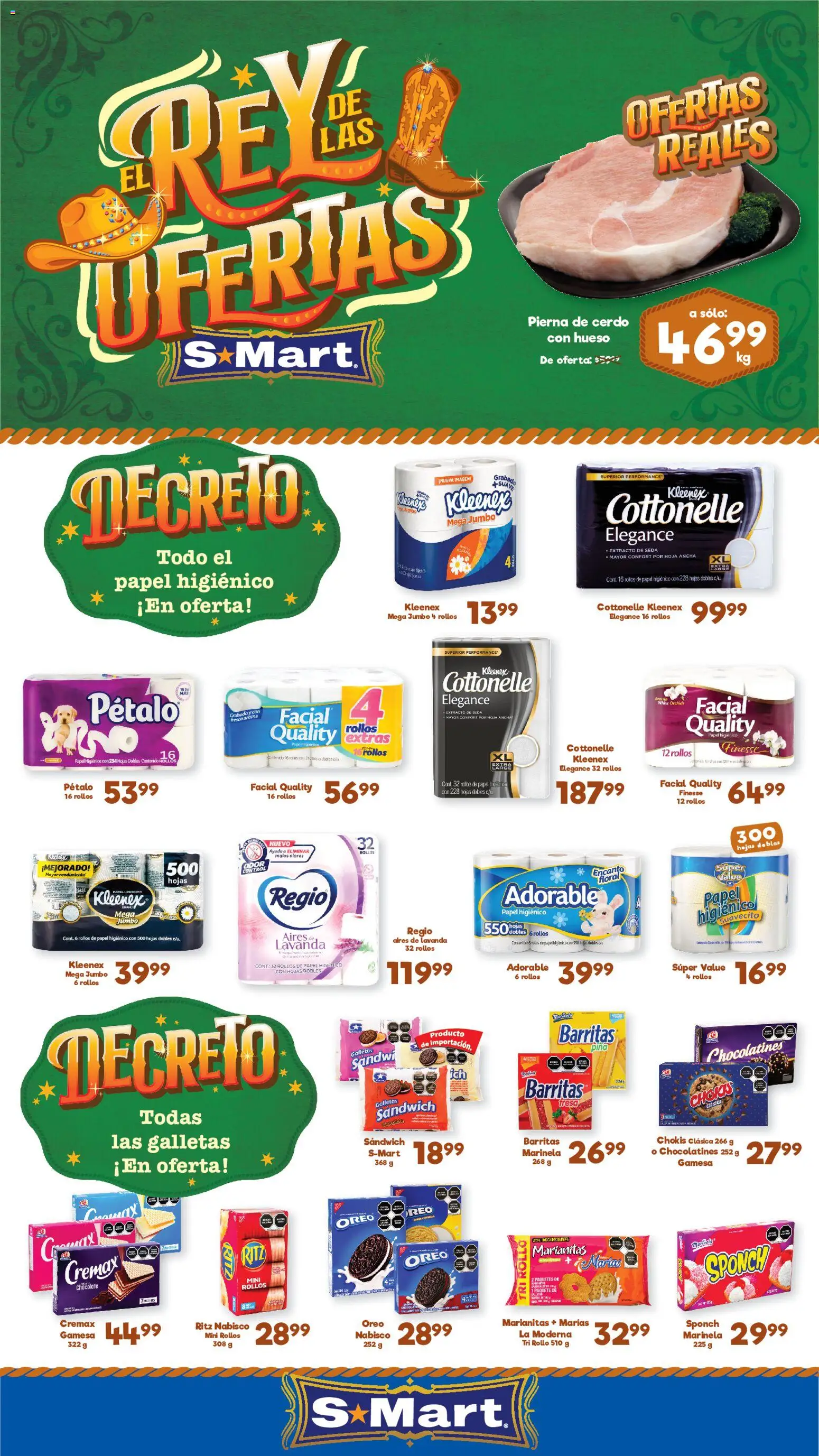 Nuevas ofertas de S-Mart válidas en toda la República Mexicana desde el 07/07/2026. ¡Encuentra las mejores ofertas en S-Mart folleto Ofertas de feria Reynosa! | Página: 1 | Productos: Fresa, Chocolate, Cerdo, Galletas