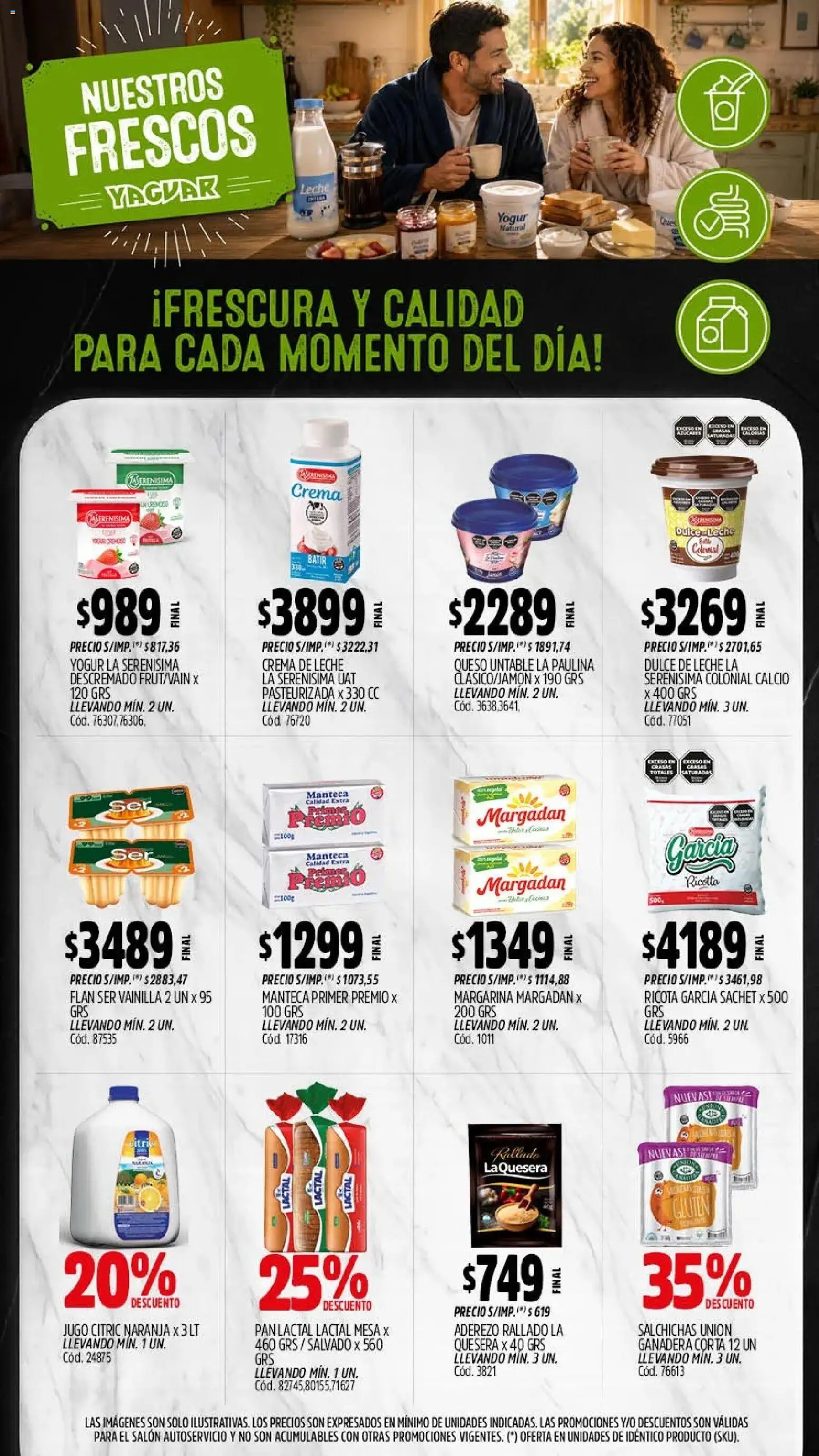 Yaguar - Oferta Semanal Neuquen │ válido desde el 03/08/2026 | Página: 10 | Productos: Crema de leche, Yogur, Jugo, Crema