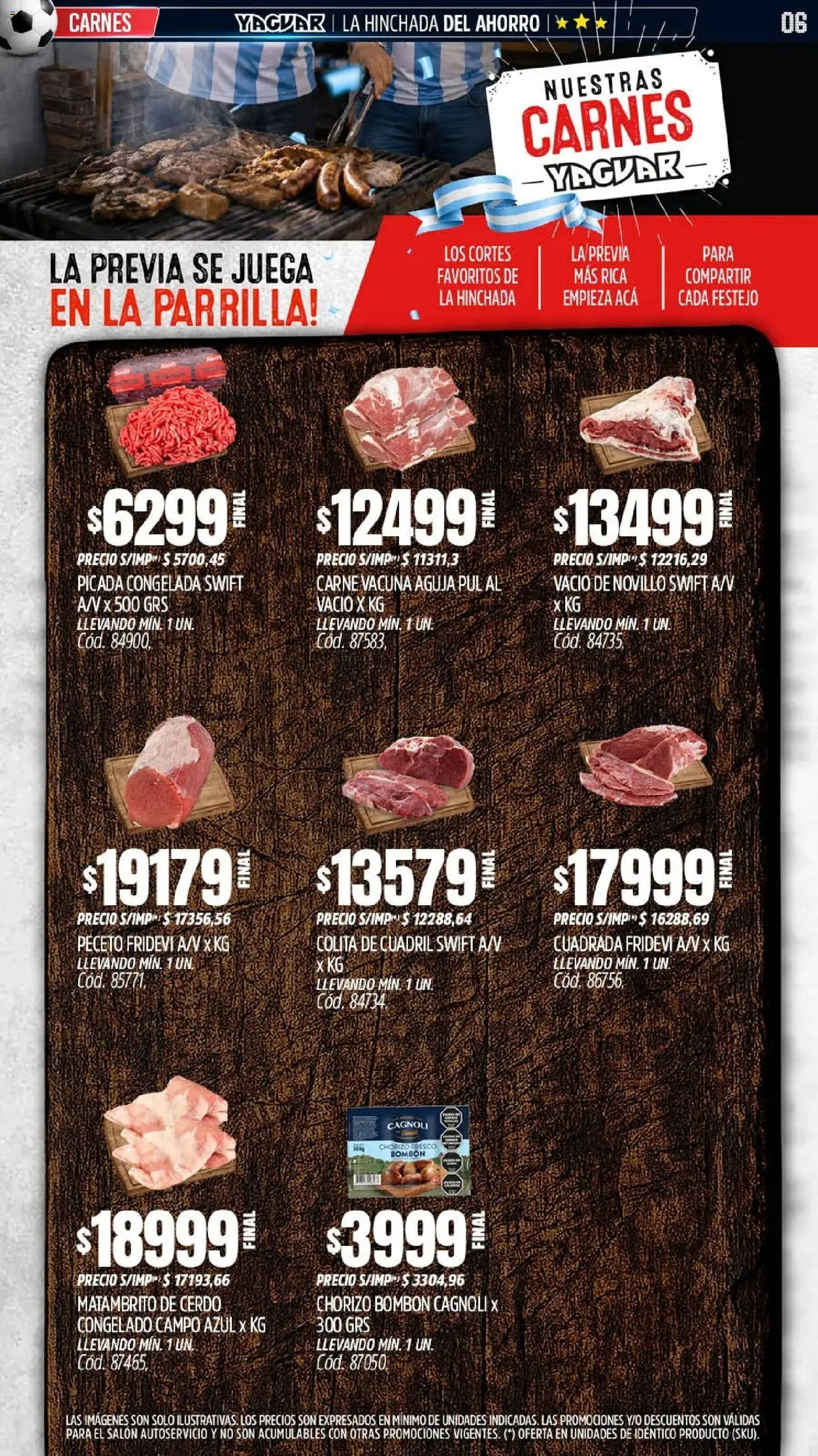 Yaguar - Oferta Semanal Trelew │ válido desde el 08.06.2026 | Página: 7 | Productos: Juega, Parrilla, Chorizo, Cerdo
