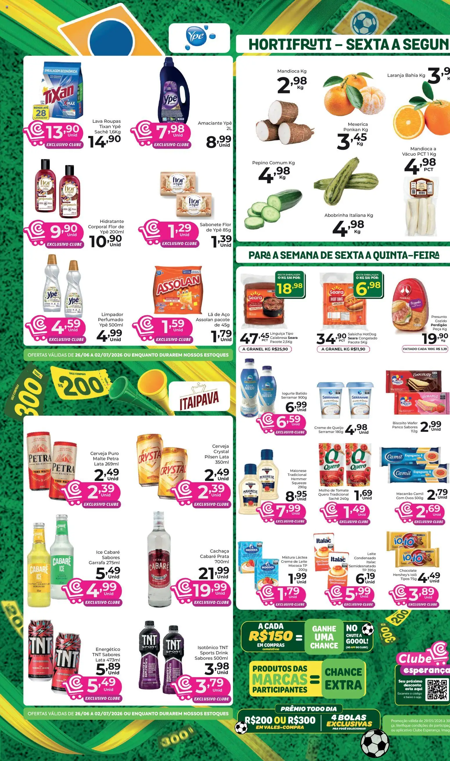 Comercial Esperança Folheto - válido de 26/06/2026 | Página: 2 | Produtos: Sabão em barra, Sofá, Carne, Gin